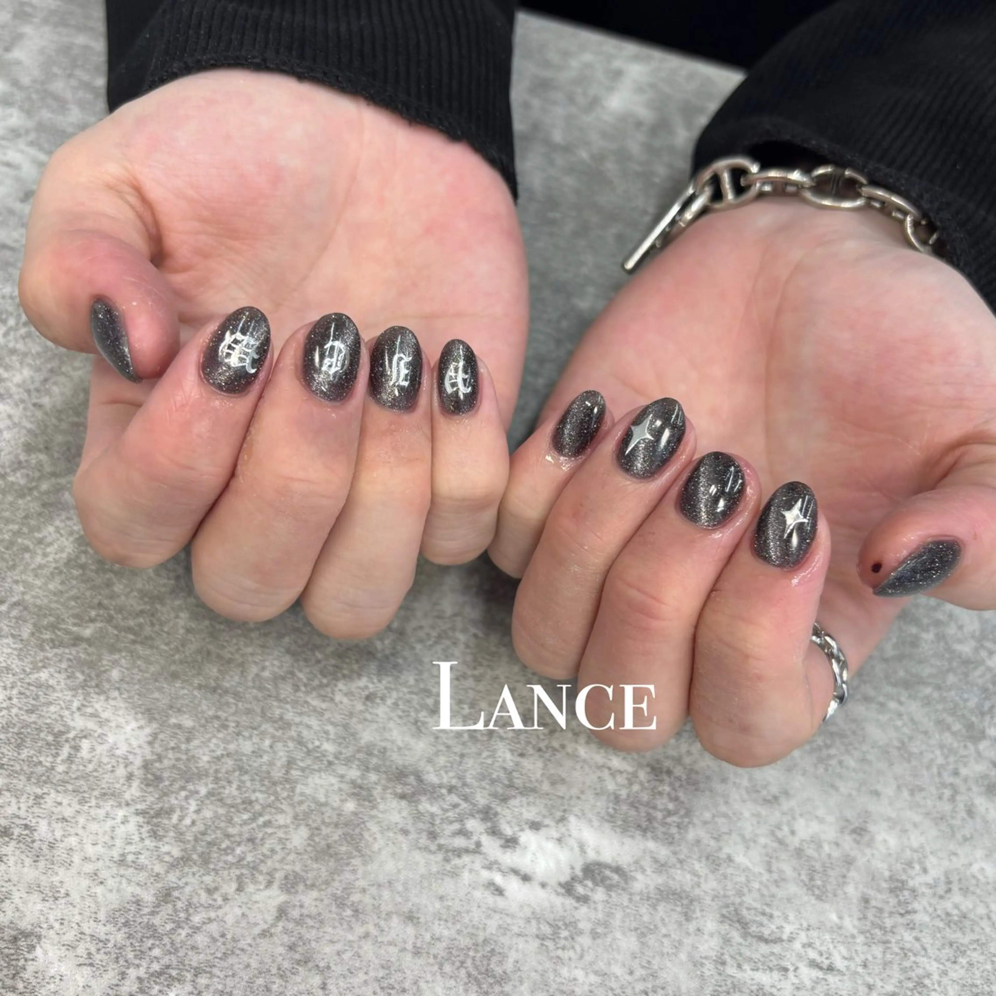 ネイル オーロラネイル フットネイル フレンチネイル ガラスフレンチ 氷ネイル・うるうるネイル ハンドネイル Lance nailのネイルデザイン