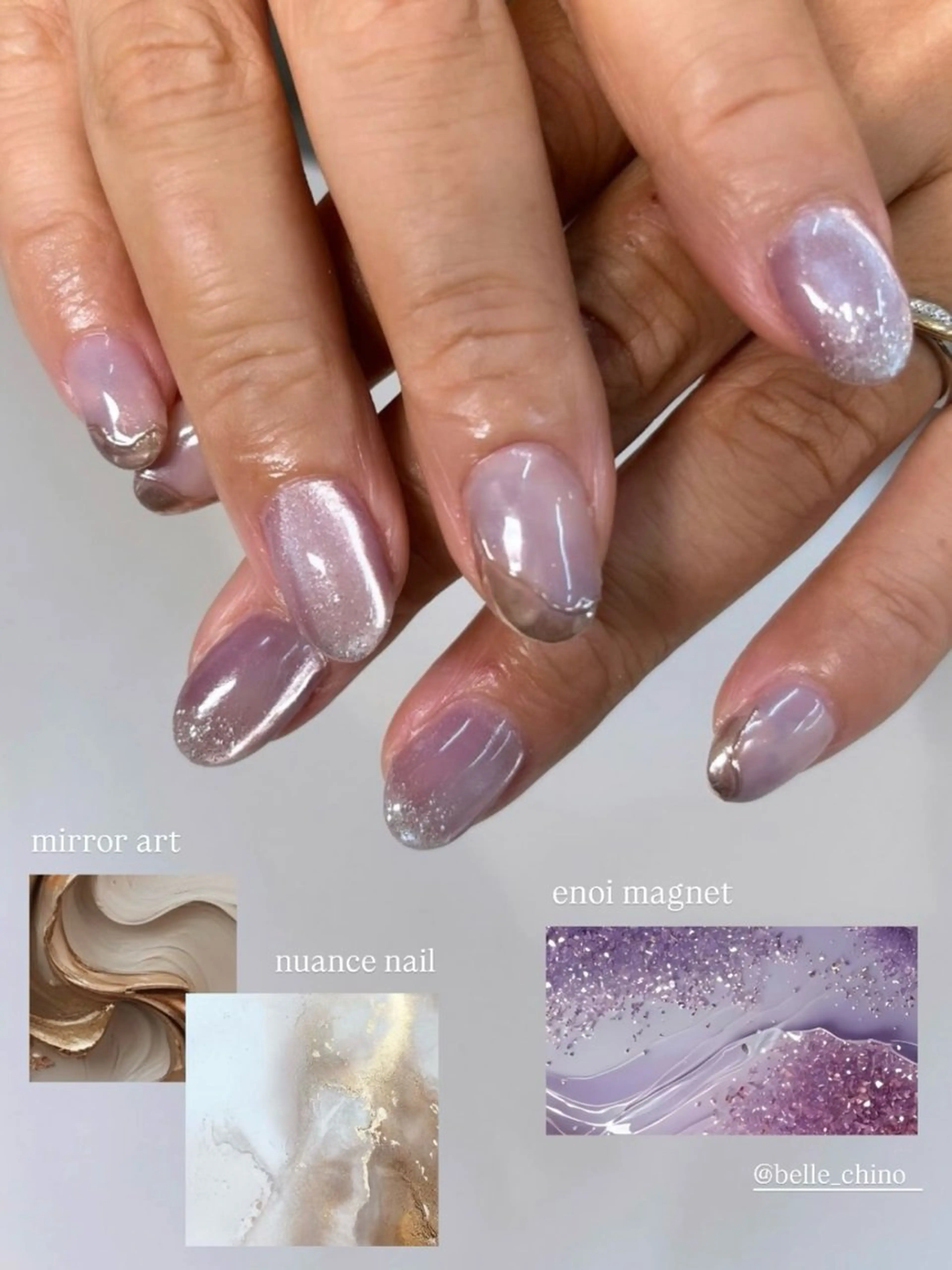 ネイル マグネットネイル ニュアンスネイル chipie yuuのネイルデザイン