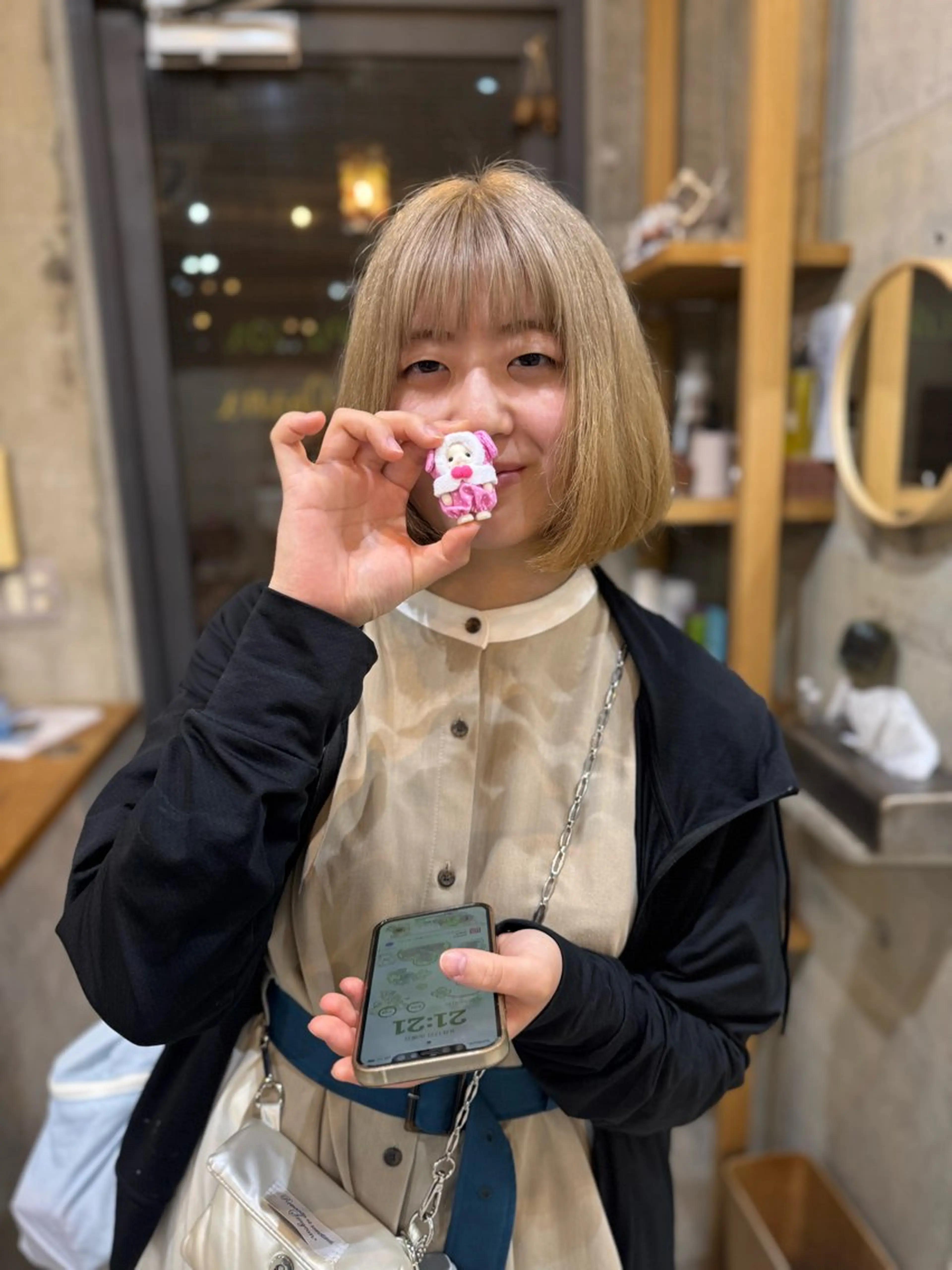 ミディアム カラー ヘアカラー 井出 海月のヘアスタイル