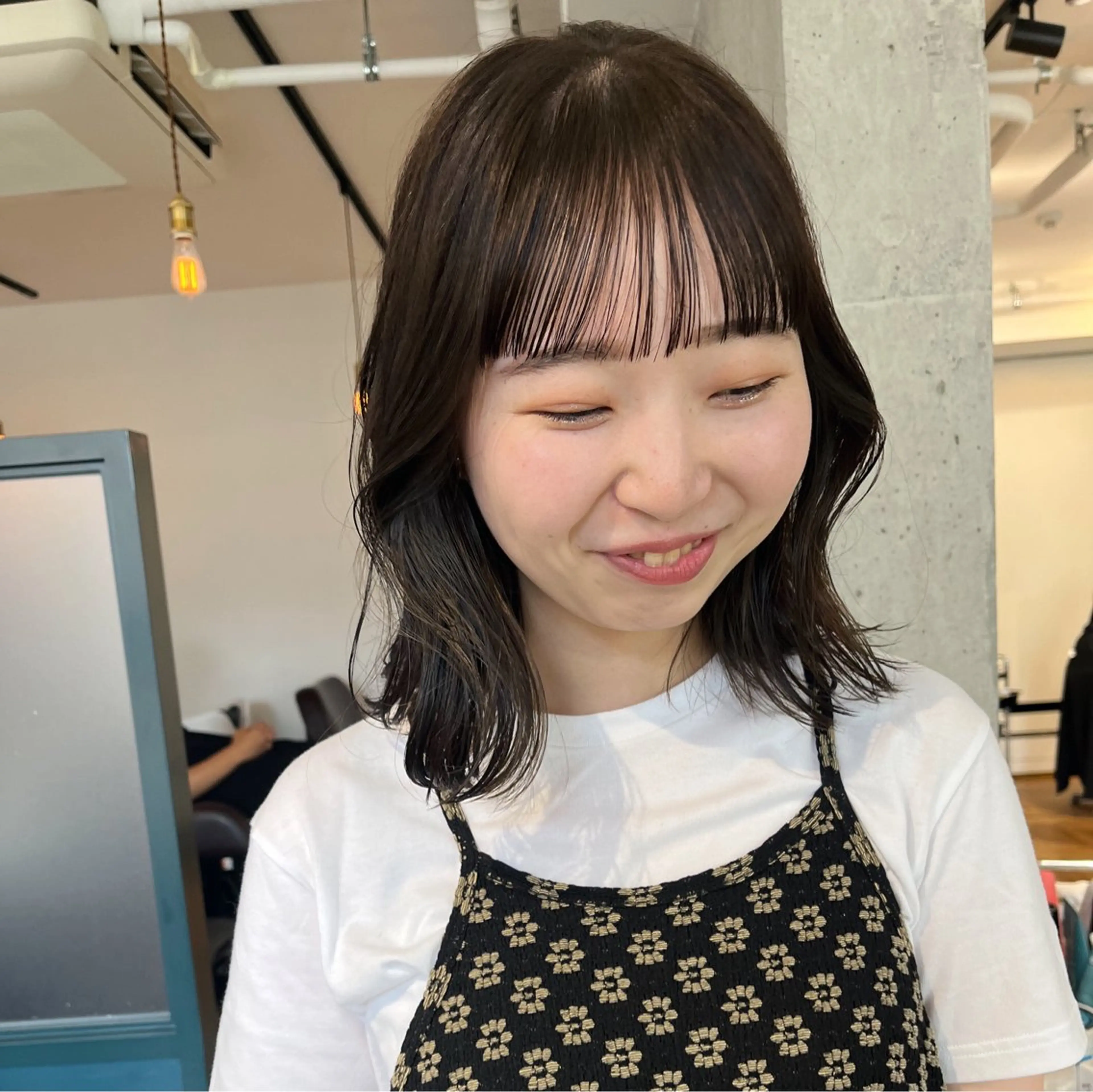 ミディアム カラー 暖色/パーマ 🌼クニトウメイのヘアスタイル