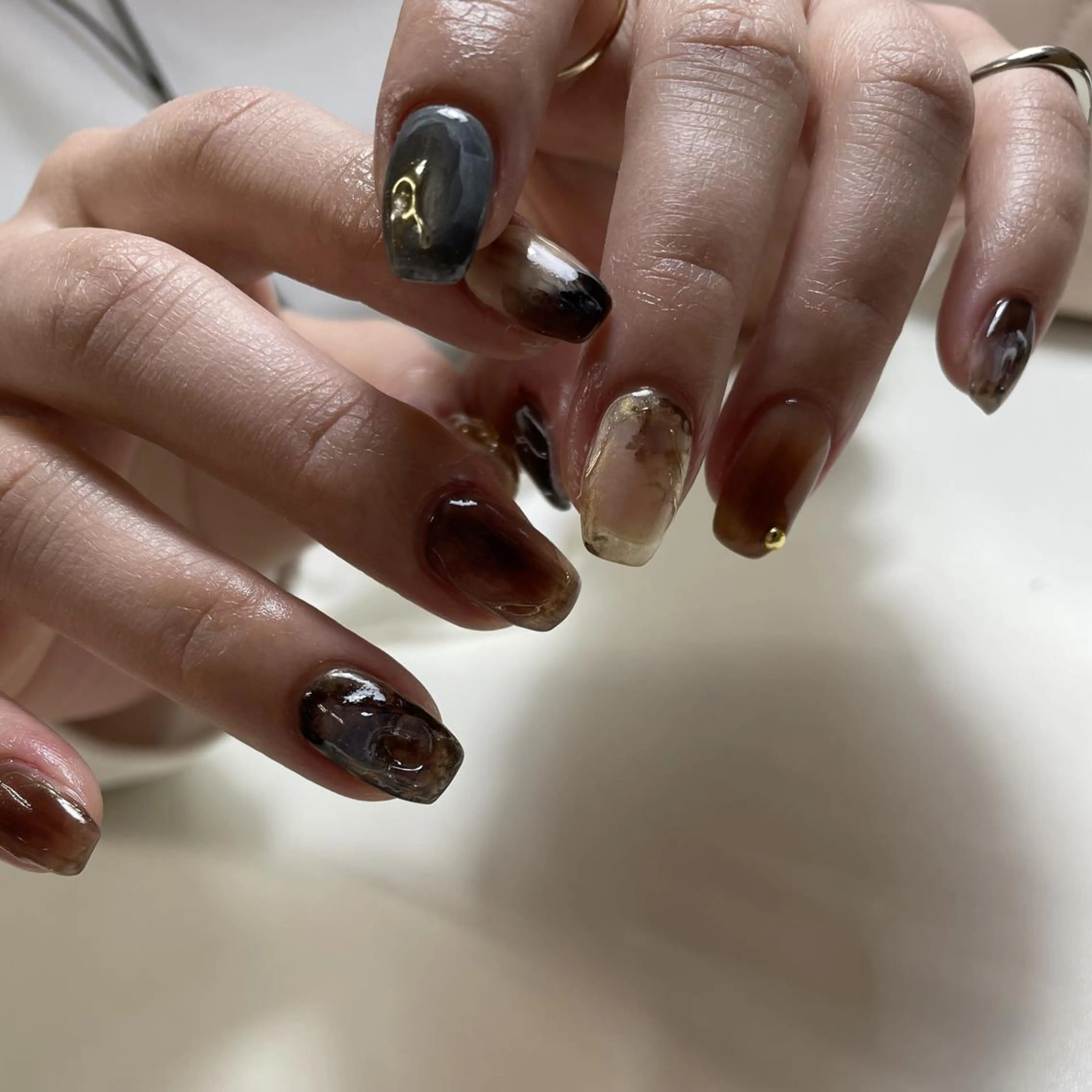 ネイル ハンドネイル フットネイル p.o.n. nuance/個性的のネイルデザイン