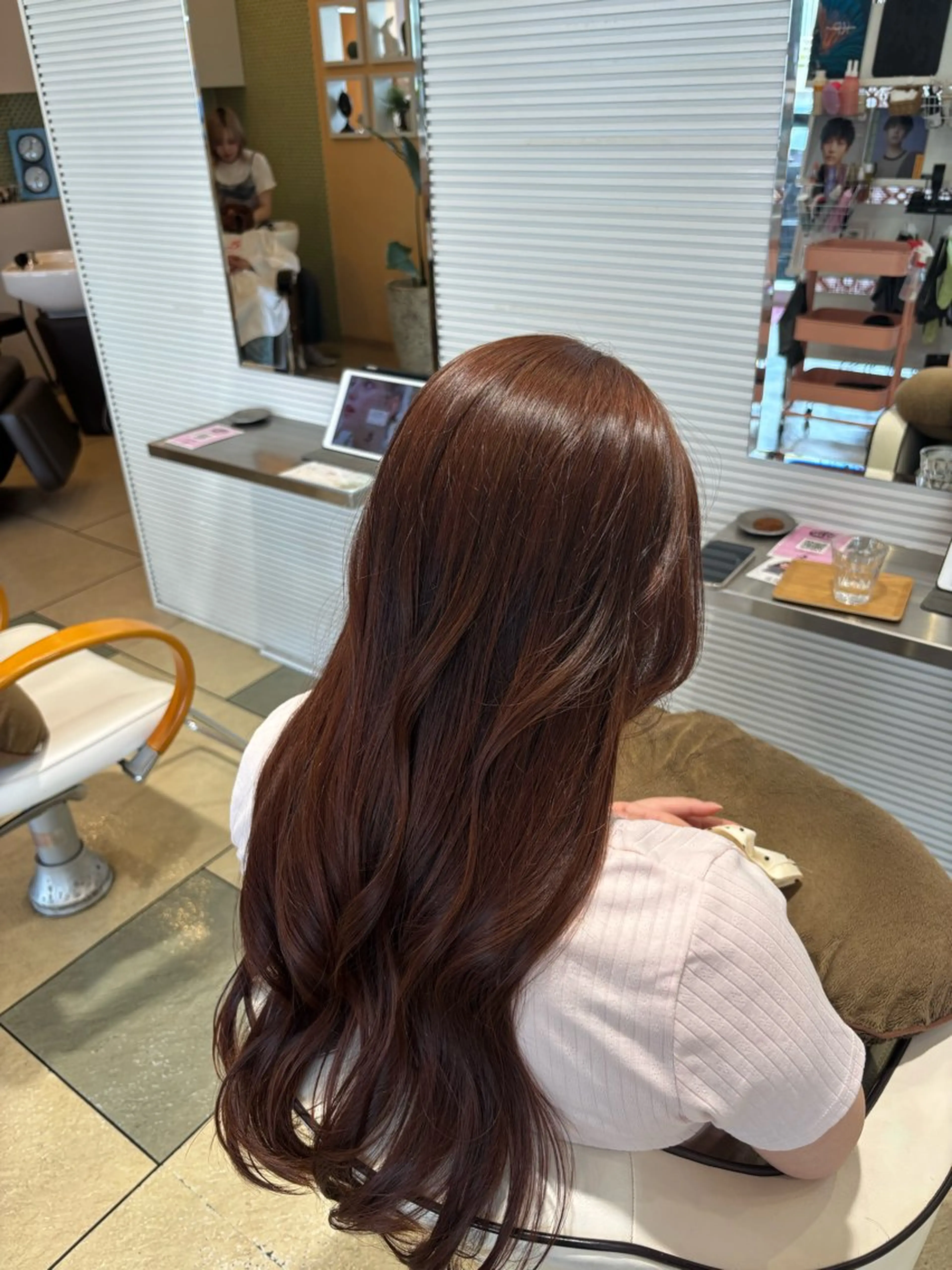 ロング カラー カット ヘアカラー トリートメント ベージュカラー⌇﻿ くびれヘア.𐙚心音のヘアスタイル