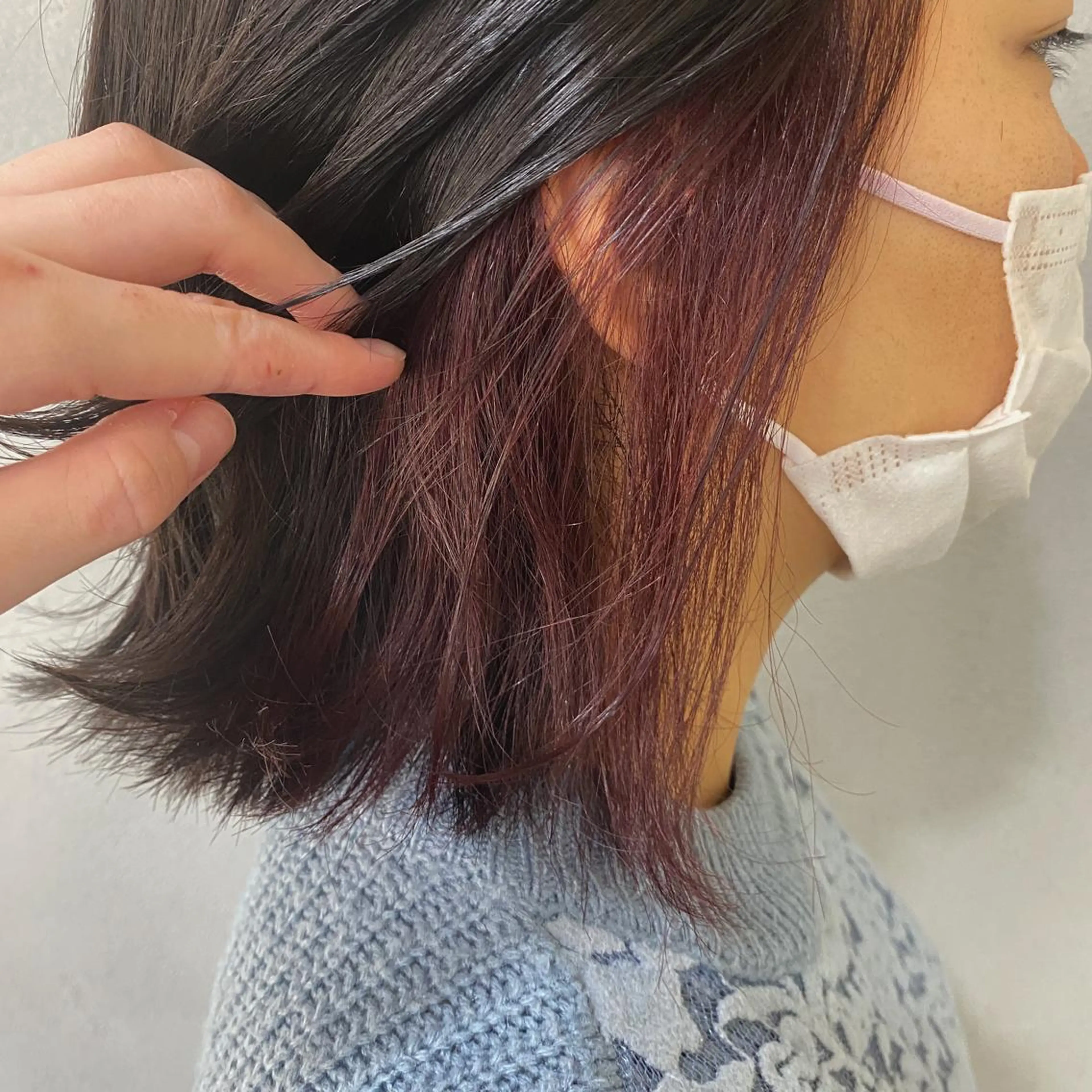 ミディアム カラー 舟橋 りんかのヘアスタイル