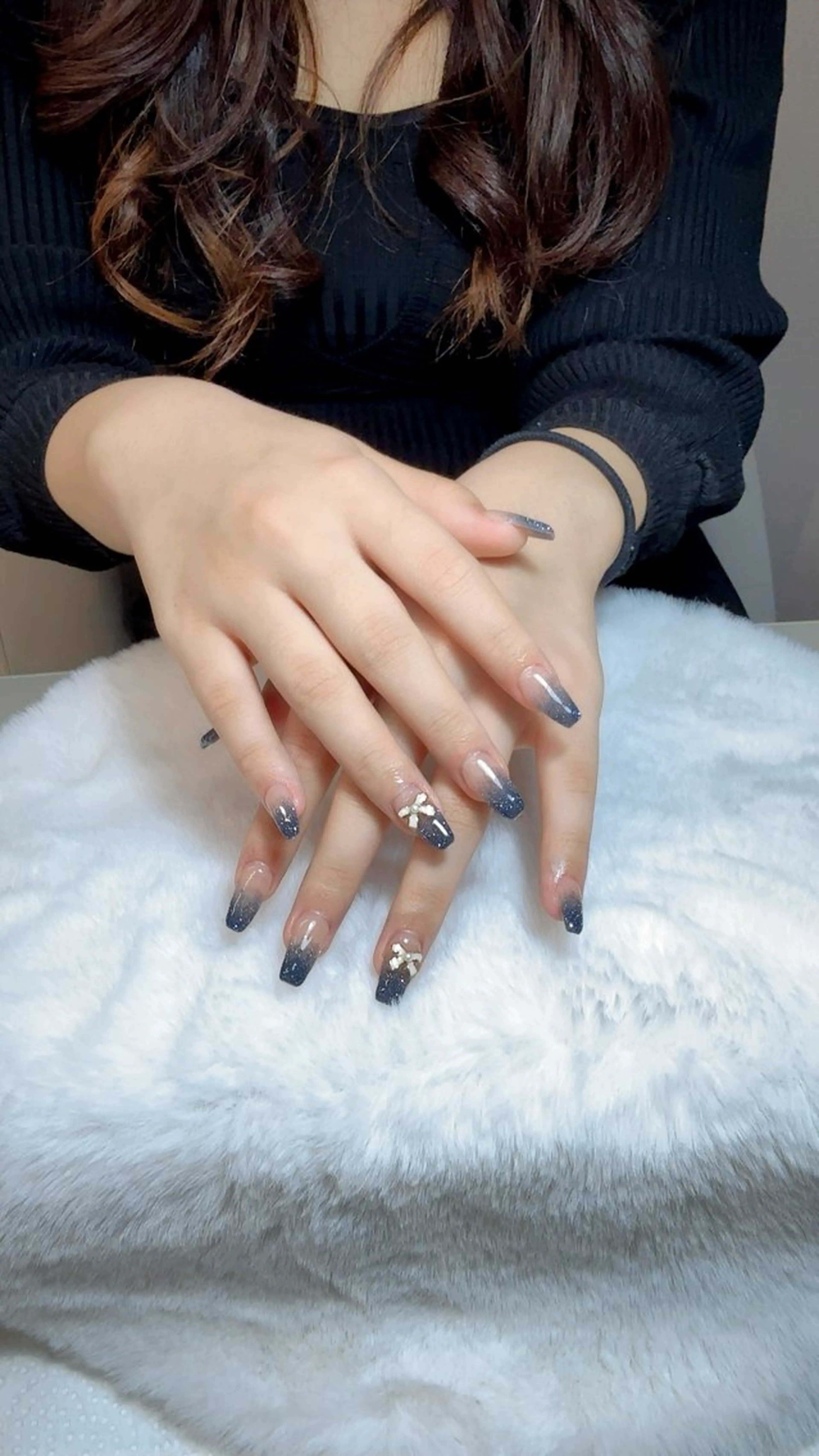 ネイル チークネイル 長さ出し フラッシュネイル フットネイル フレンチネイル Niko nail中野北口店のネイルデザイン