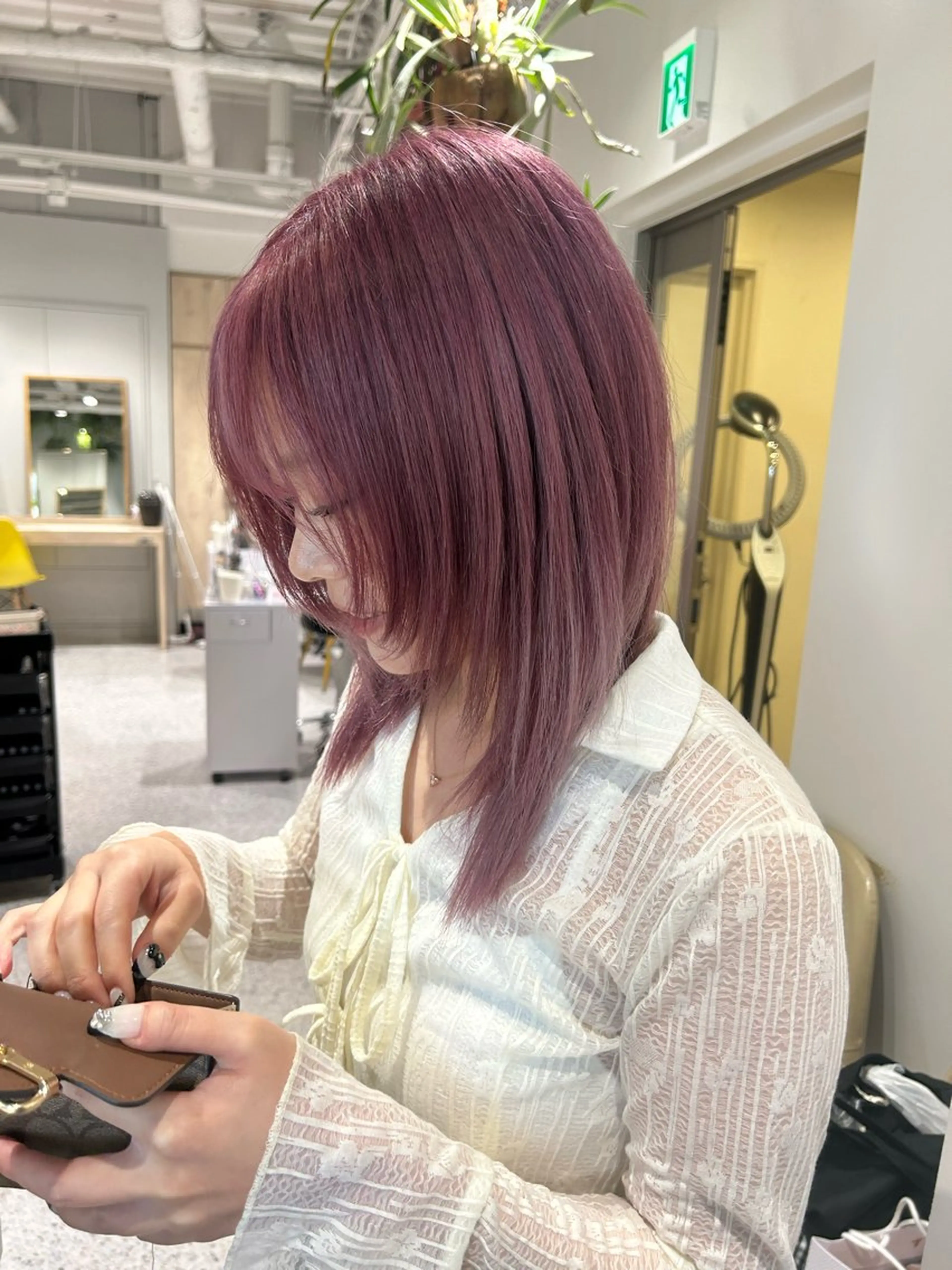 ミディアム ヘアカラー hair&eye🎀 /momoKaのマツエク・マツパデザイン