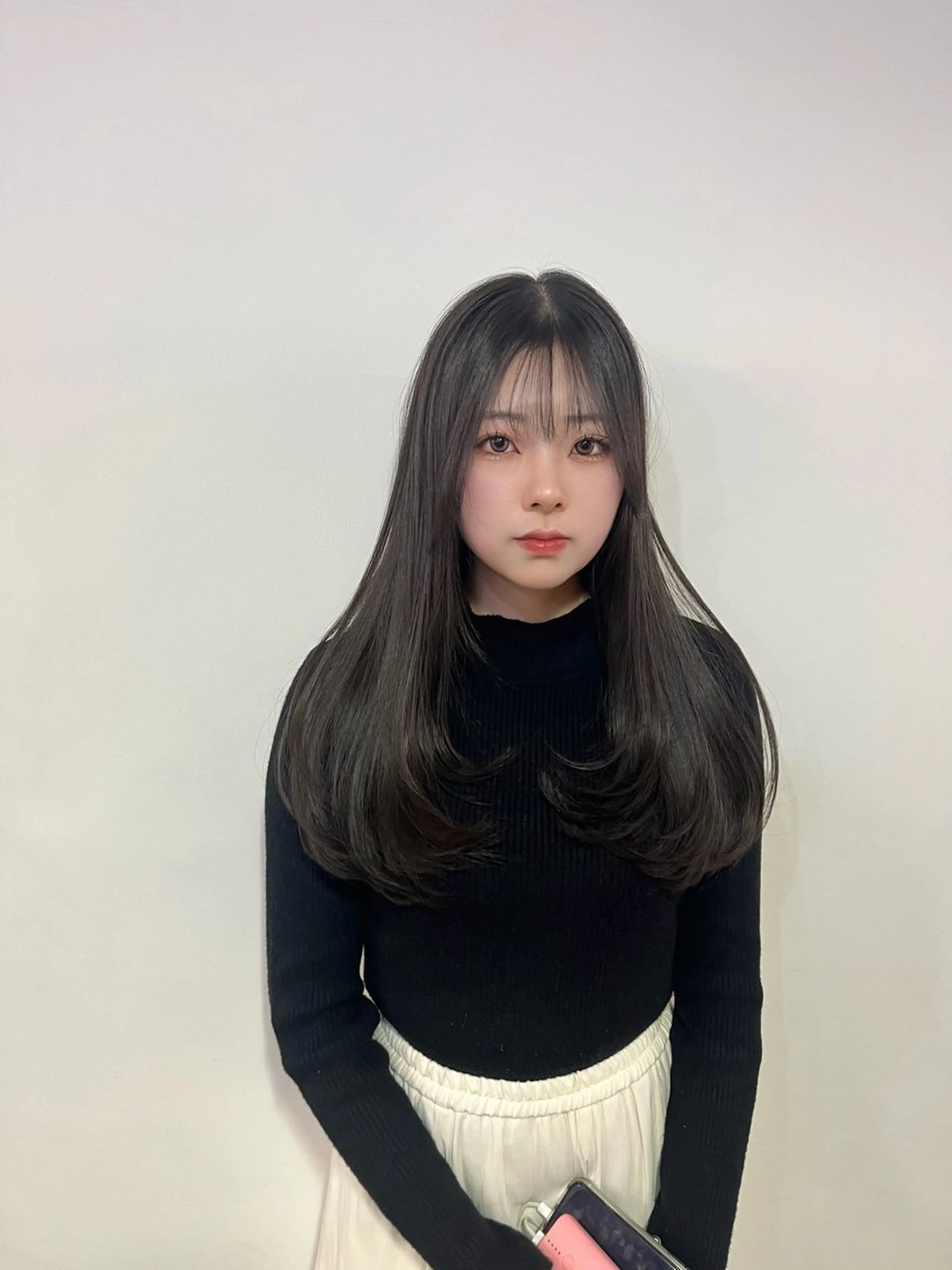 ロング レイヤーカット 髪質改善／縮毛矯正 関根青葉のヘアスタイル