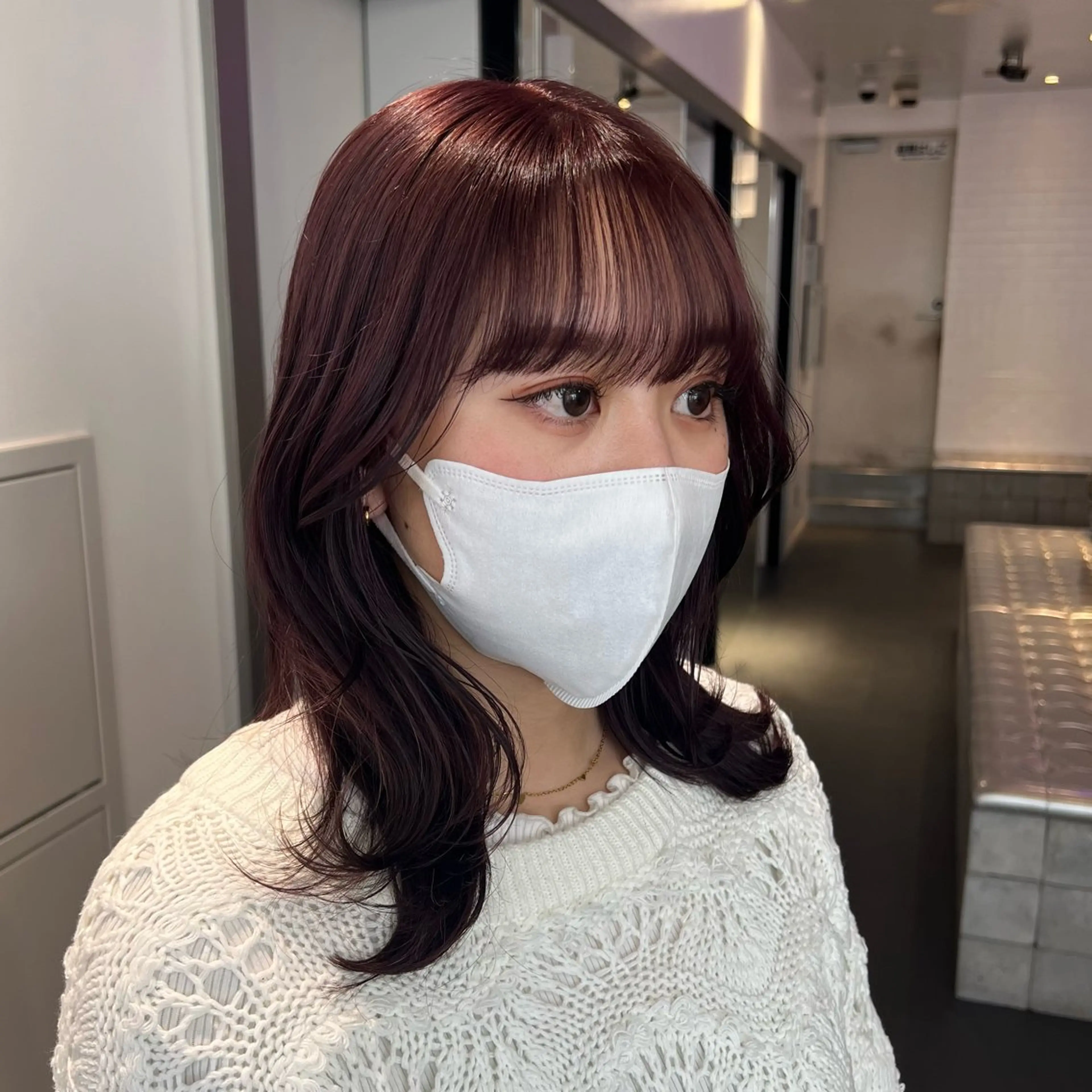 カラー ラベンダーカラー ピンクカラー ピンクラベンダー 🌼動き×透明感🩵 ハイトーン/ナナのヘアスタイル