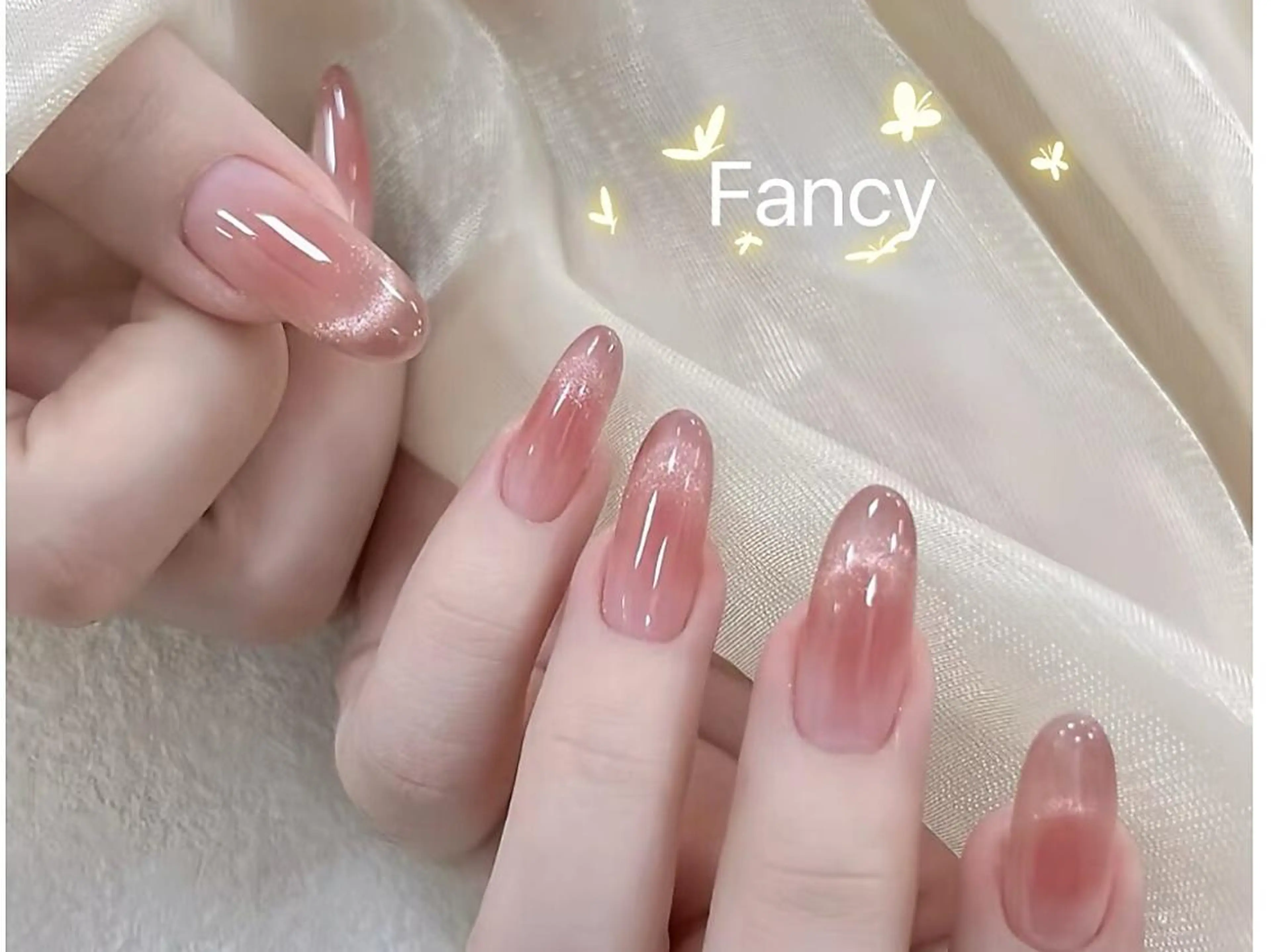 ネイル チークネイル 長さ出し フットネイル フレンチネイル ジェルネイル Fancy Nailsalonのネイルデザイン