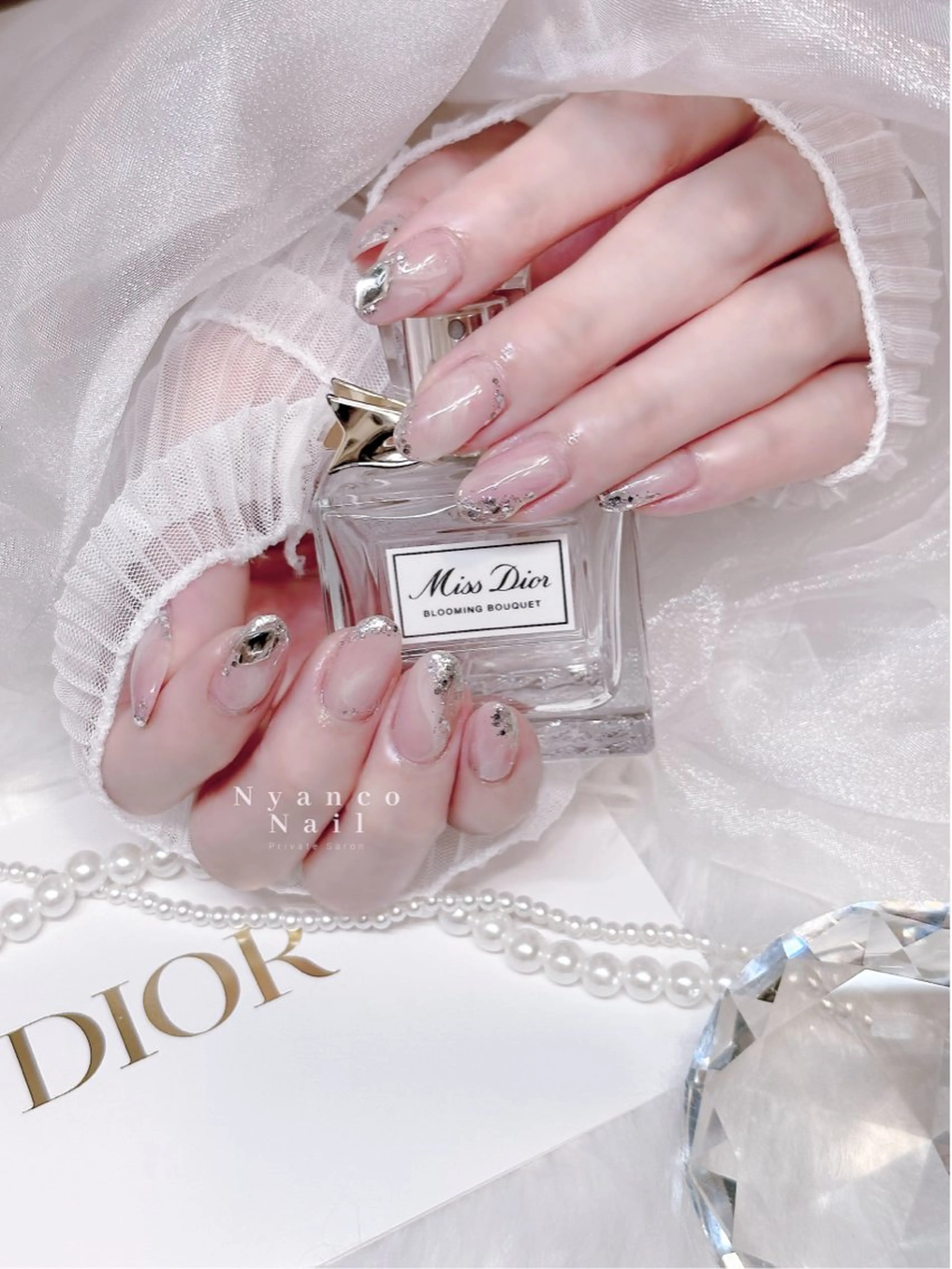 ネイル ジェルネイル ロングネイル ピンク シンプルネイル 夏ネイル Nyanco Nailのネイルデザイン