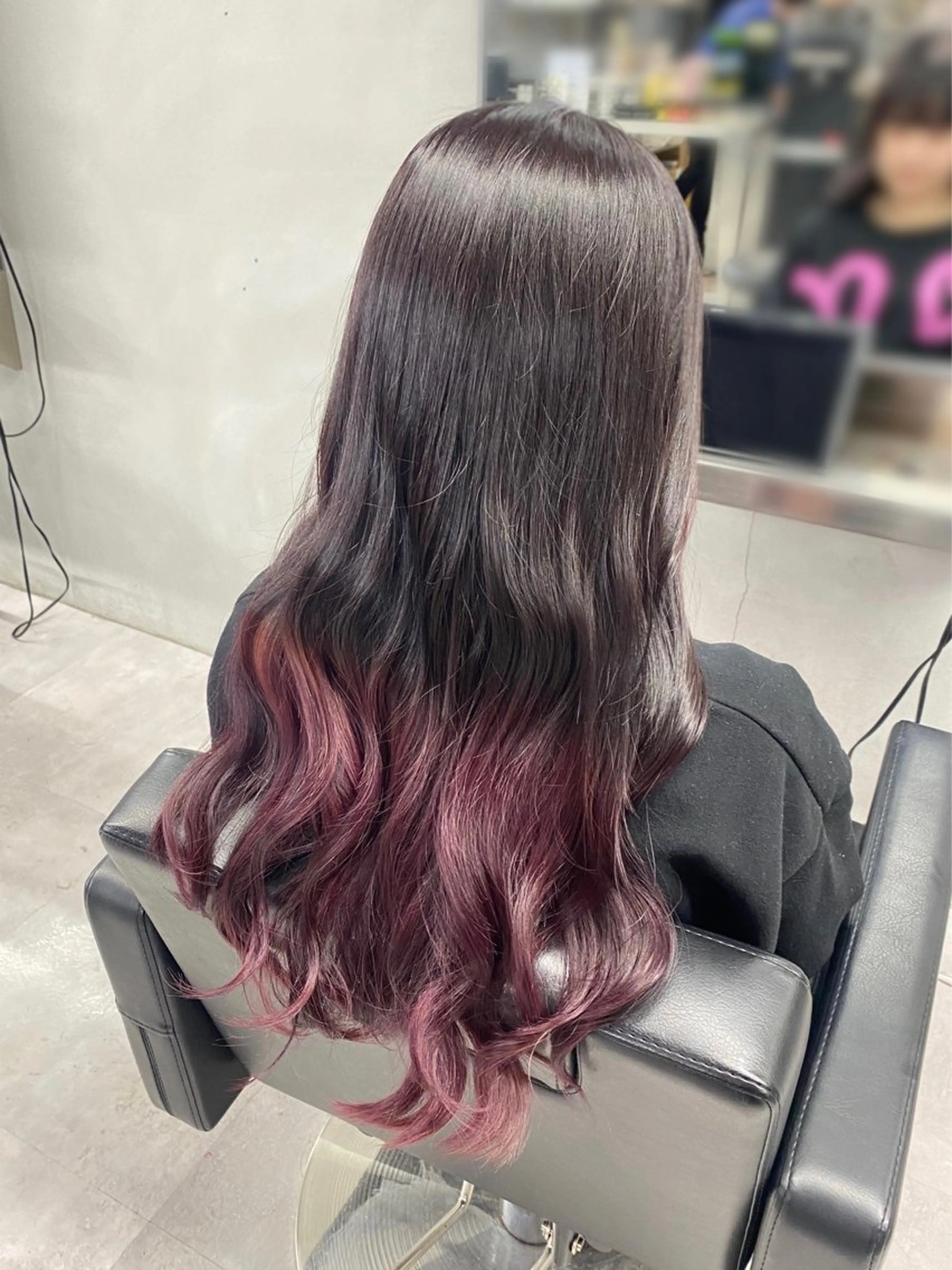 ロング カラー ブリーチ カシス 透明感カラー グラデーションカラー ラベンダーカラー 柏 デザインカラー/ レイヤー🐣シオリのヘアスタイル