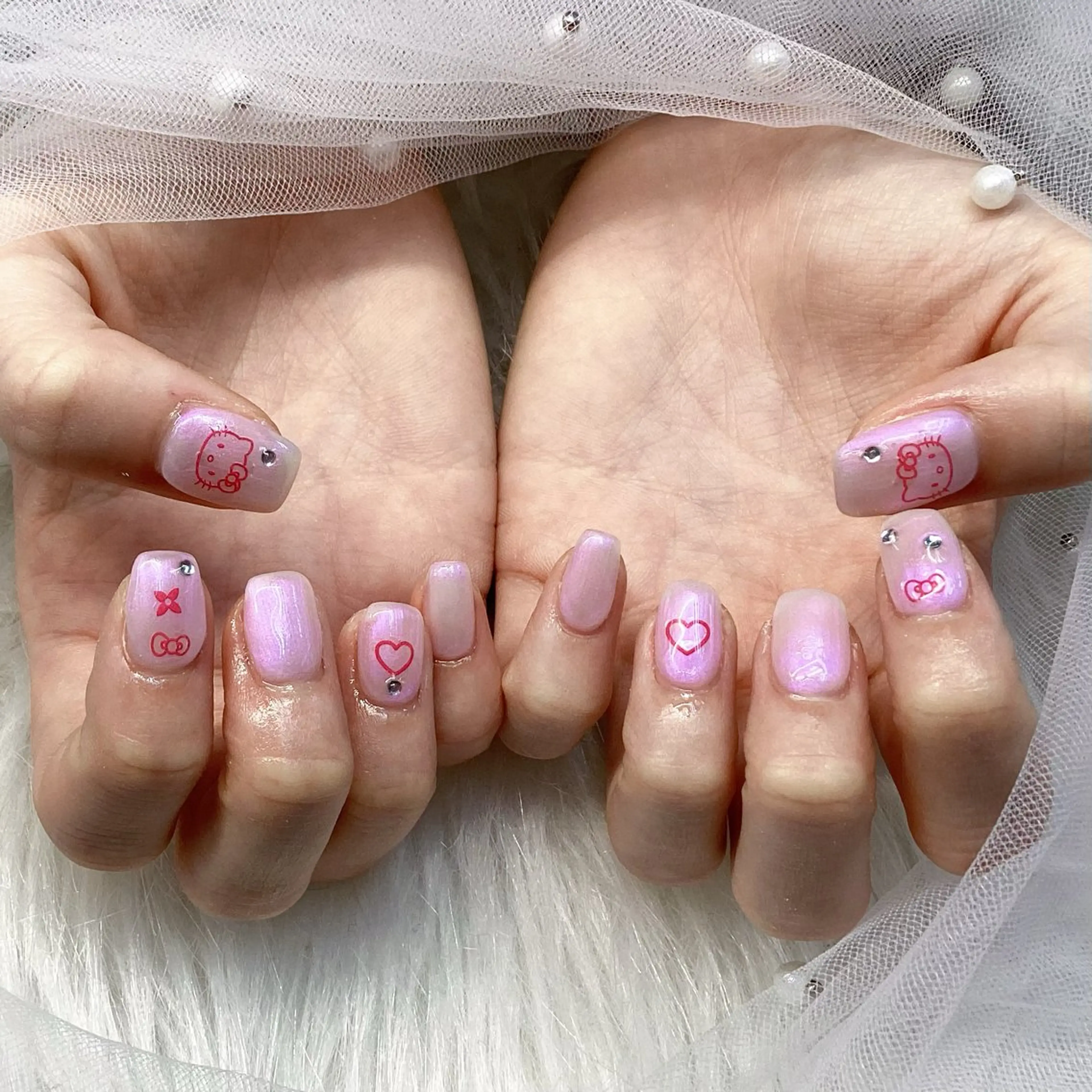 ネイル パーツ全部¥110 サロンミミのネイルデザイン