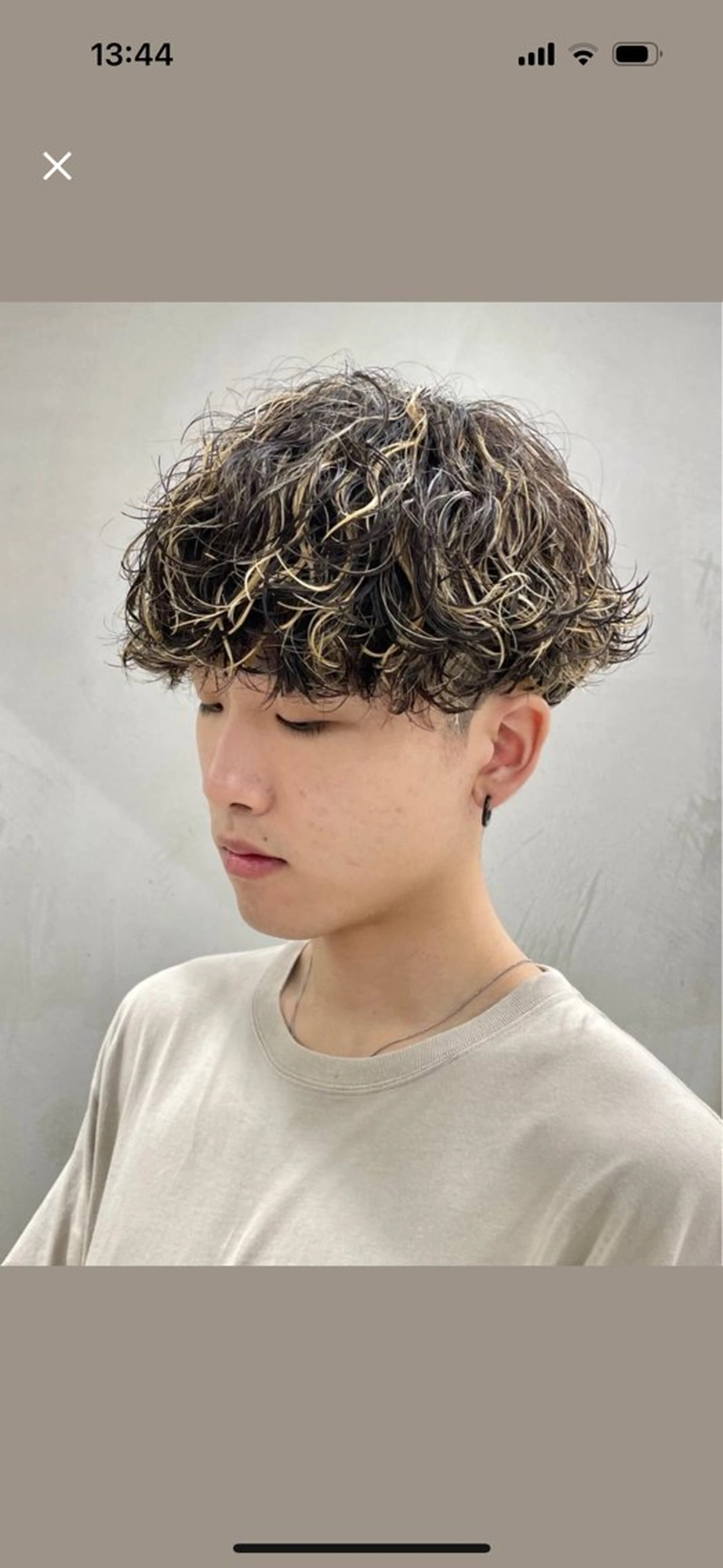 ショート カラー パーマ メンズ 🌀toa/波巻き✨ /メンズパーマ／栄のヘアスタイル