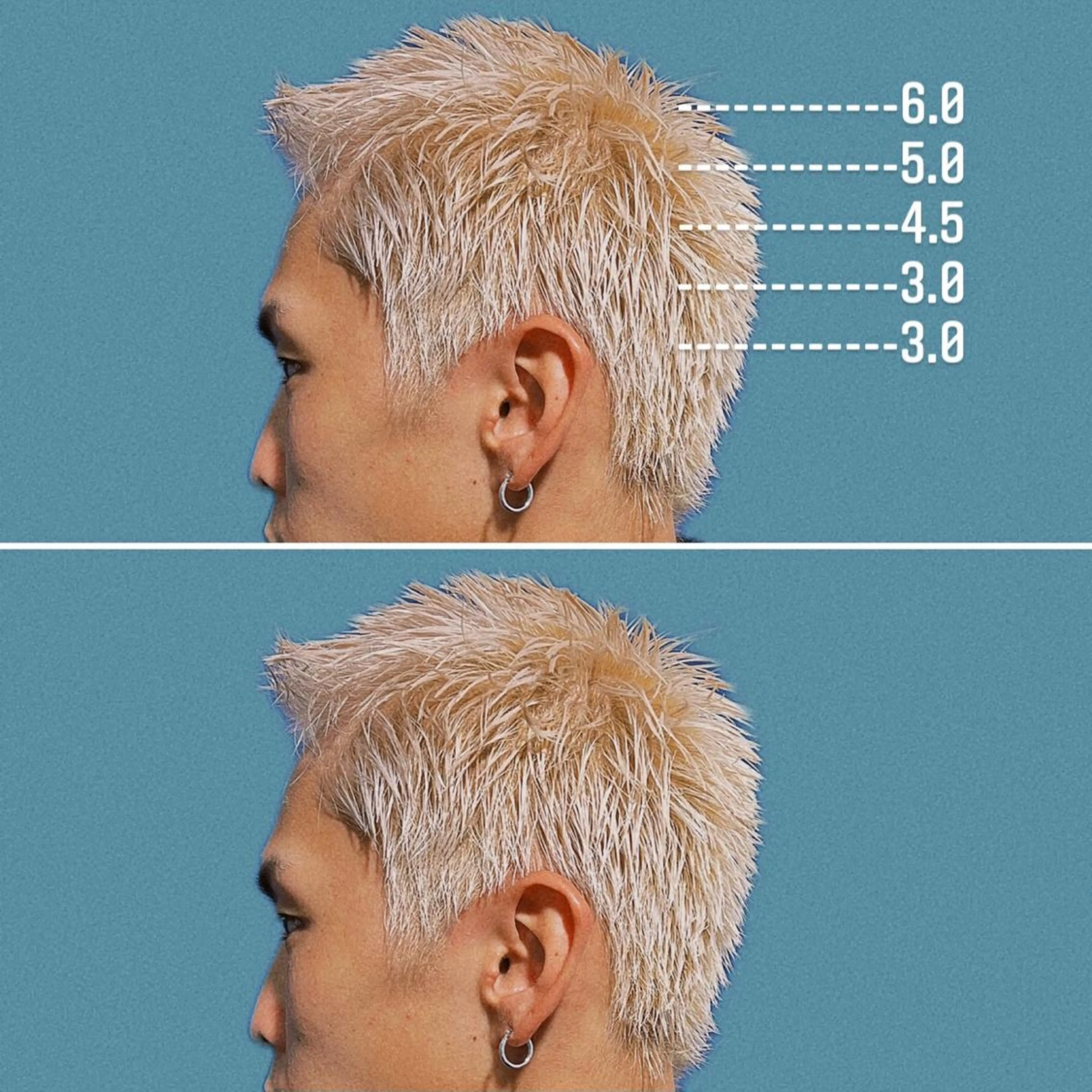 ショート カラー メンズ フェードカット メンズハイトーン メンズパーマ ハイトーンカラー &CREW スタッフのヘアスタイル