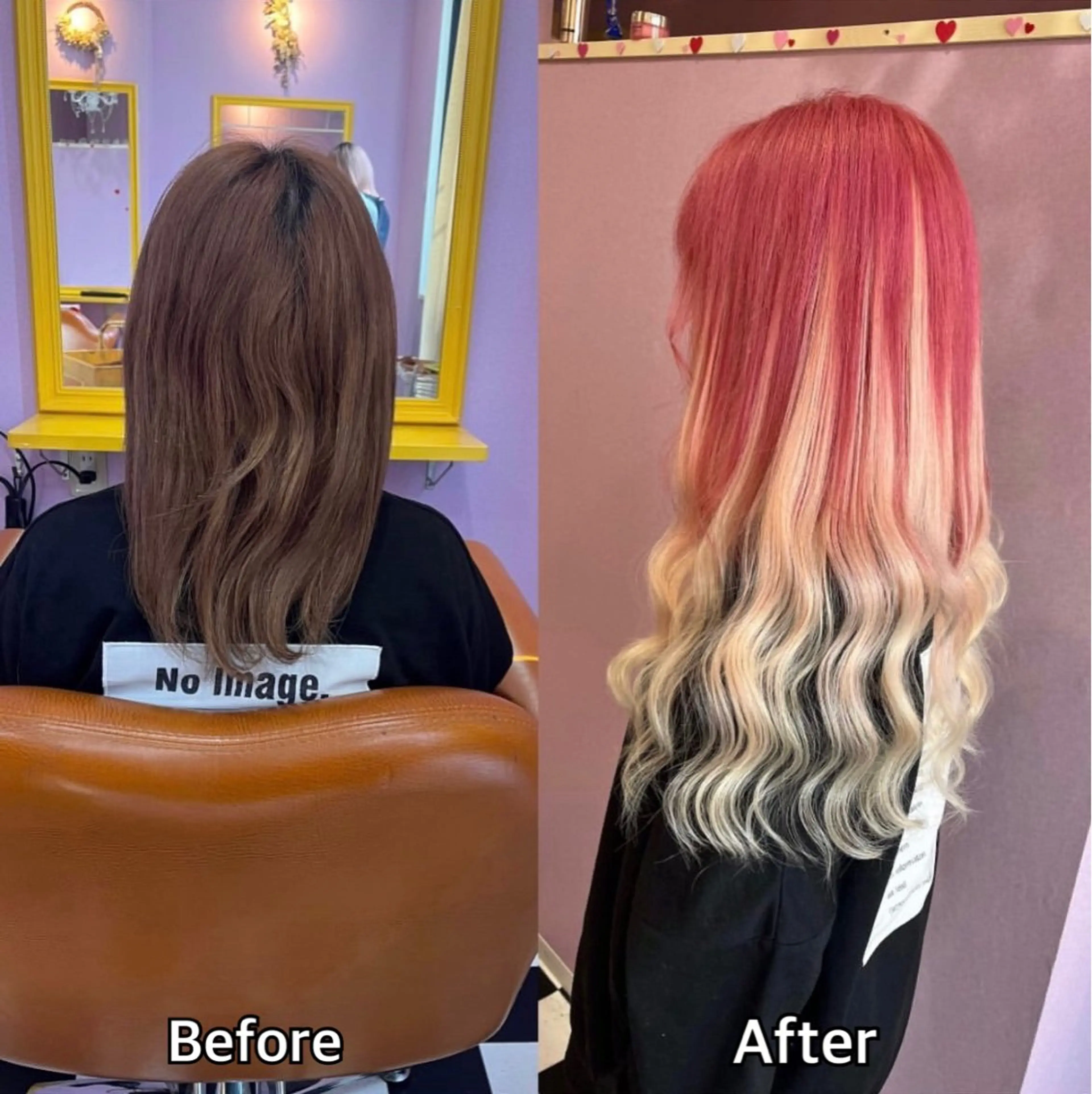 ロング シール＋ちび編み込み エクステ梅田🐨のヘアスタイル