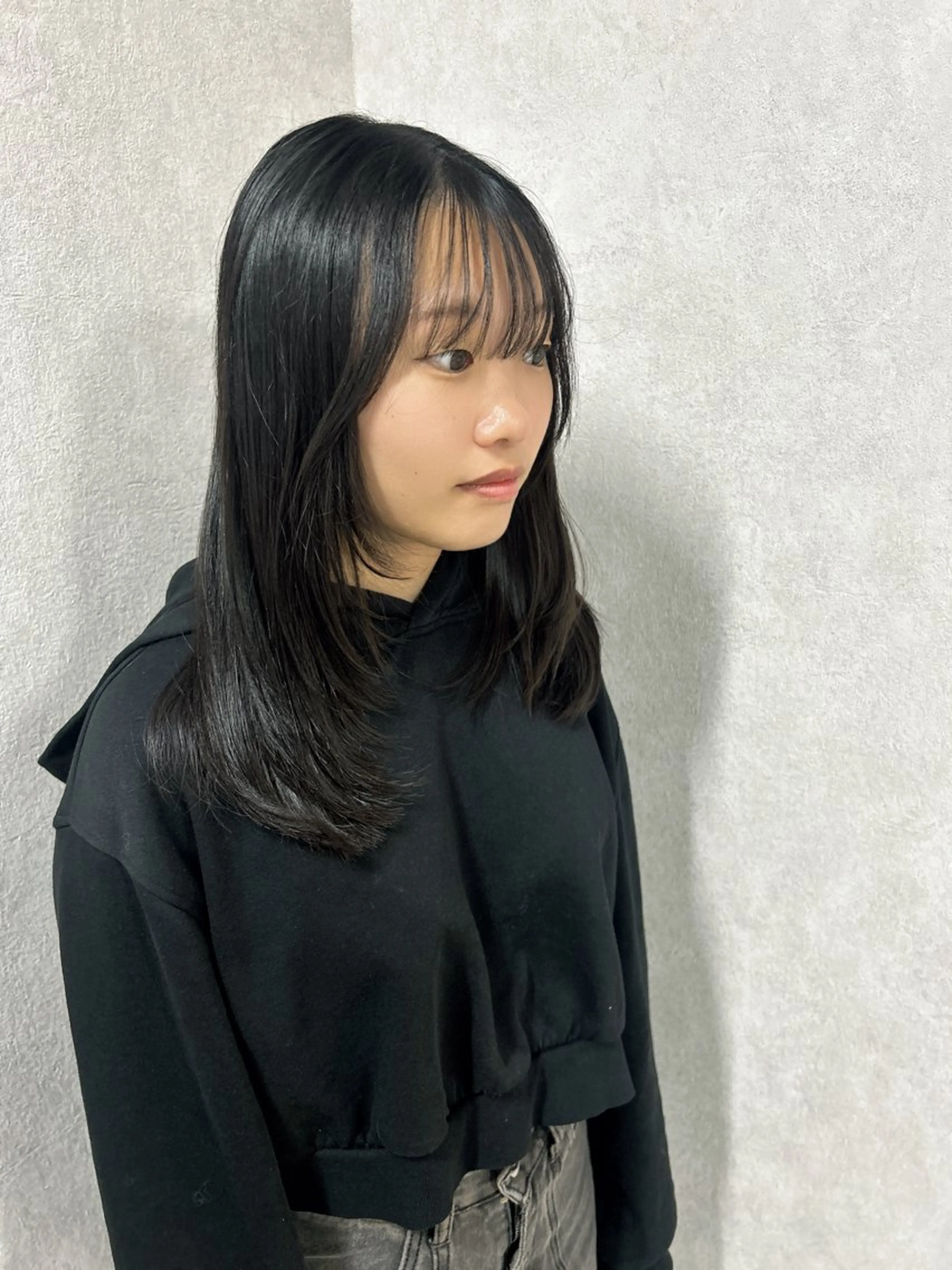 セミロング レイヤーカット 髪質改善大阪/ 酸性縮毛矯正/ゆうとのヘアスタイル