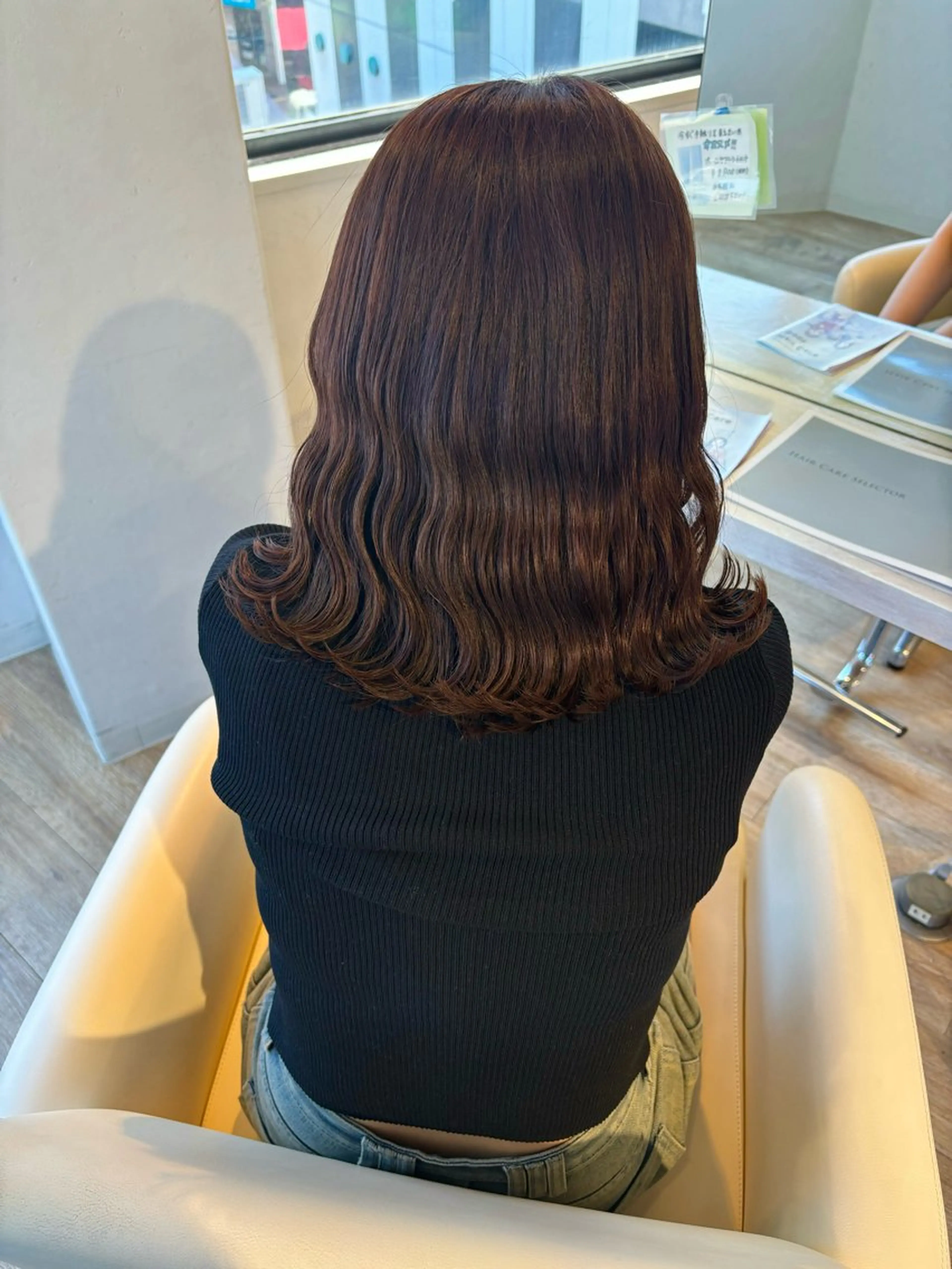 ミディアム カラー ヘアアレンジ 女性専用サロンiiro【イロ】所属・【韓国ヘア/透明感 カラー】makotoのヘアスタイル