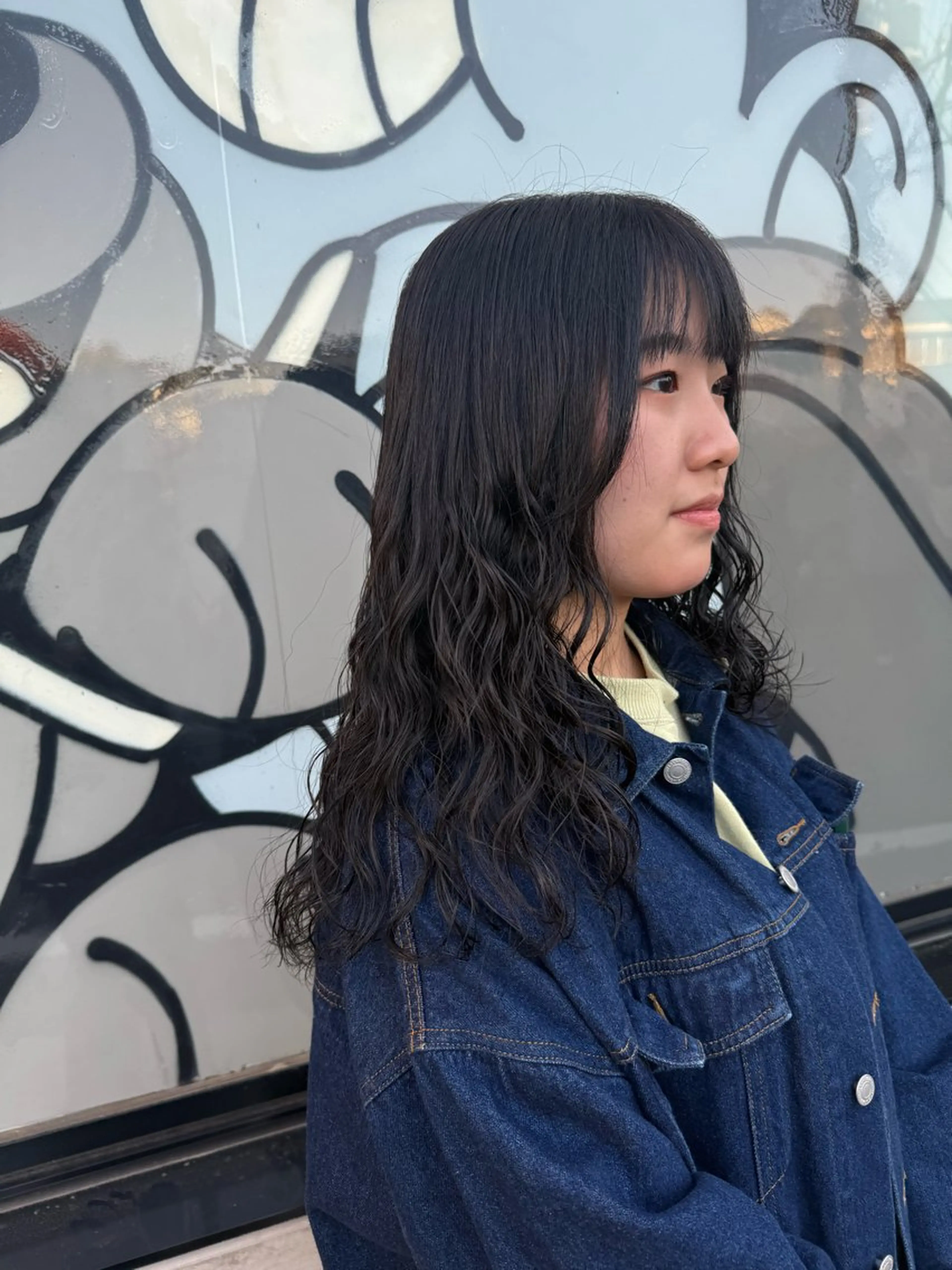 セミロング カット パーマ トリートメント デジタルパーマ/ ウェーブパーマ/神野のヘアスタイル