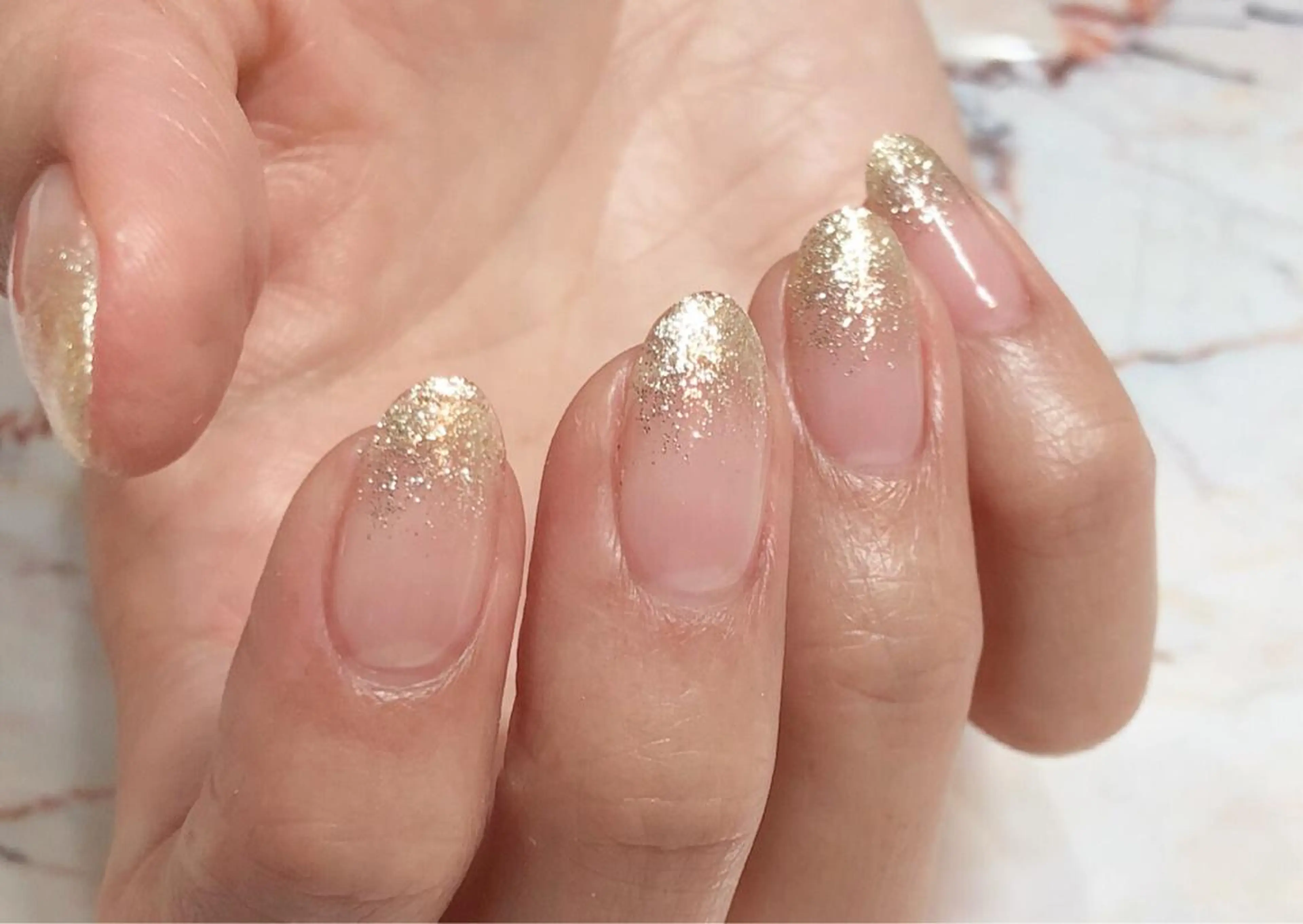 ネイル ジェルネイル ラメ(グリッター) ラメグラデーション N.design mineのネイルデザイン