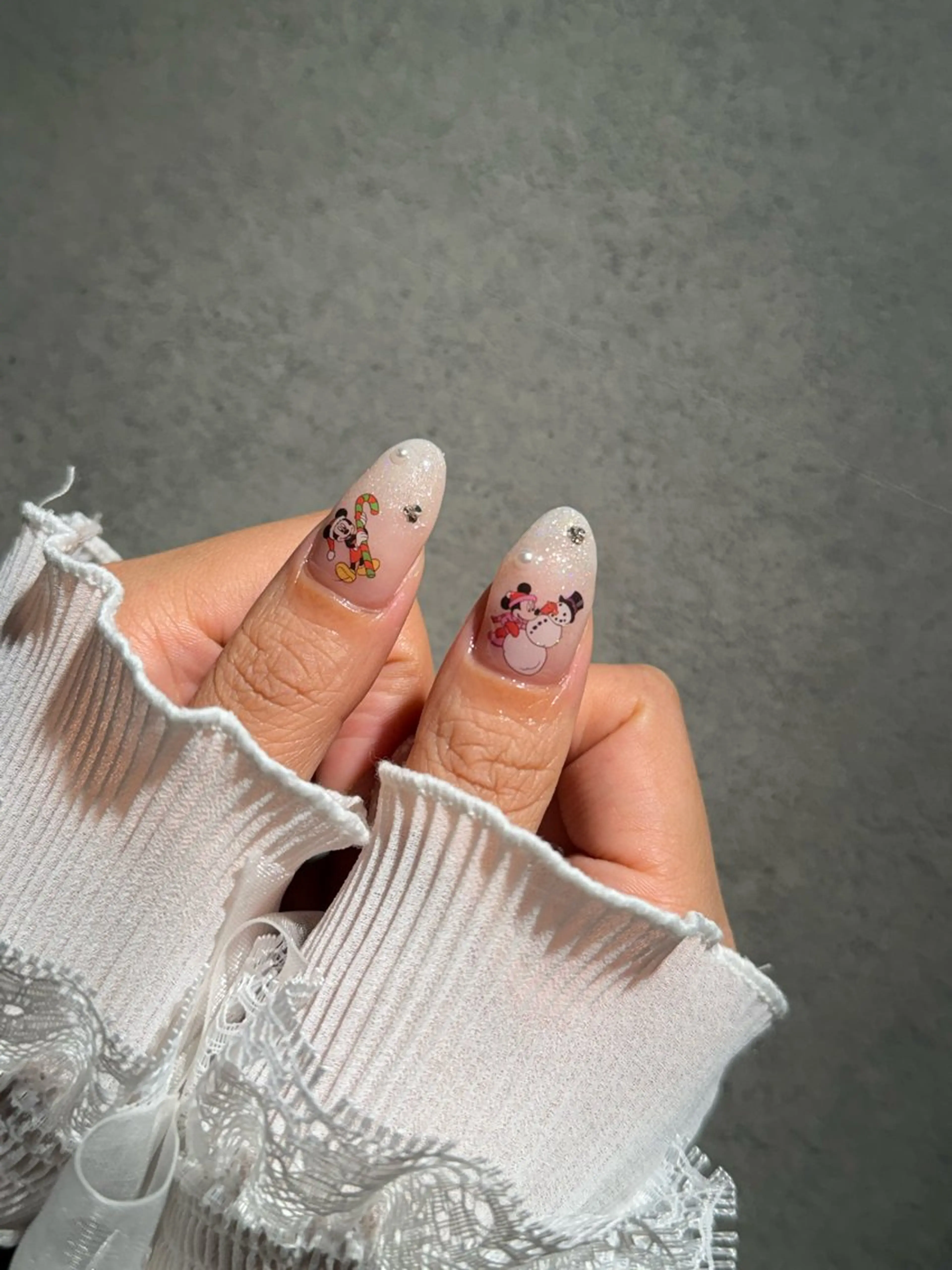 ネイル I-nailロング /ワンホン/キラキラのネイルデザイン