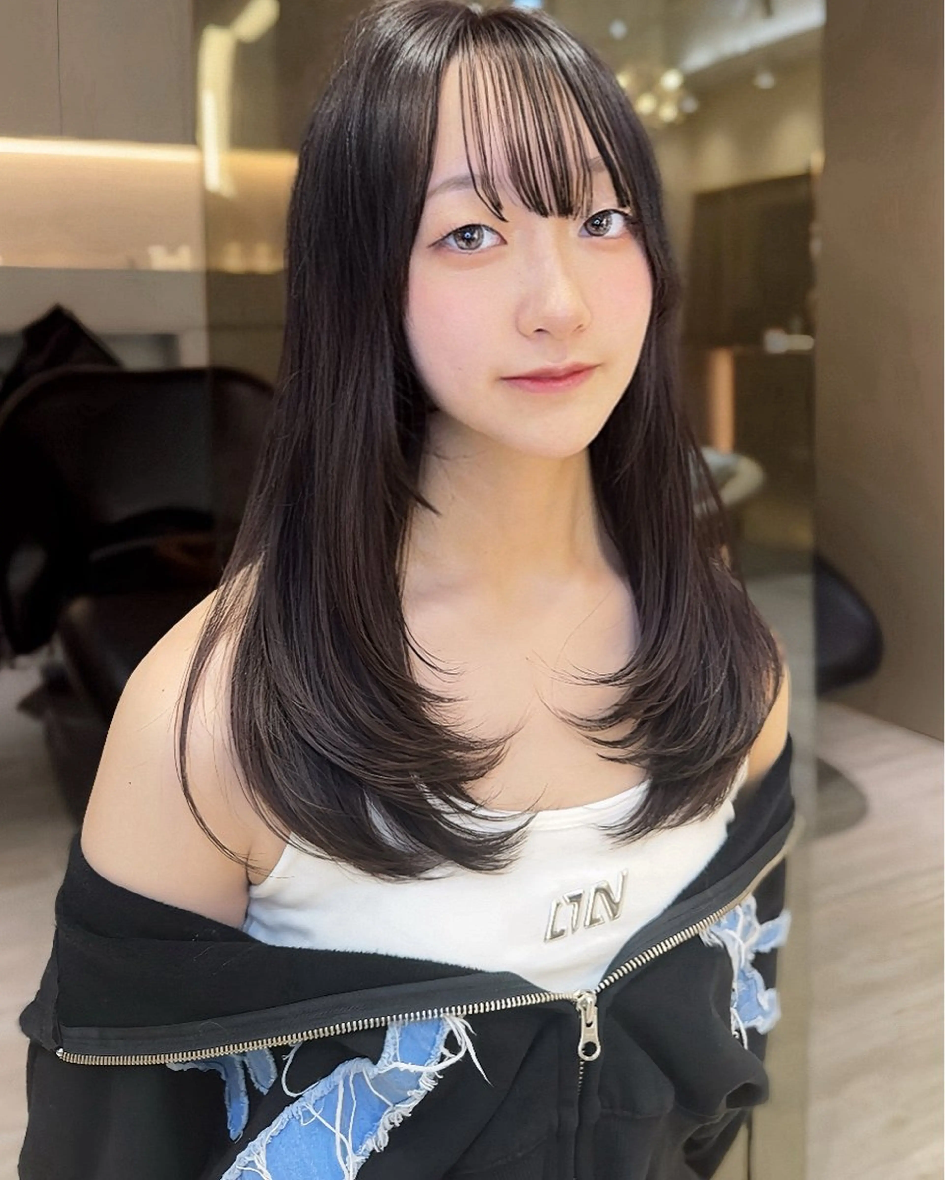 ロング 前髪/顔周り❣️ 縮毛矯正/おばかんのヘアスタイル