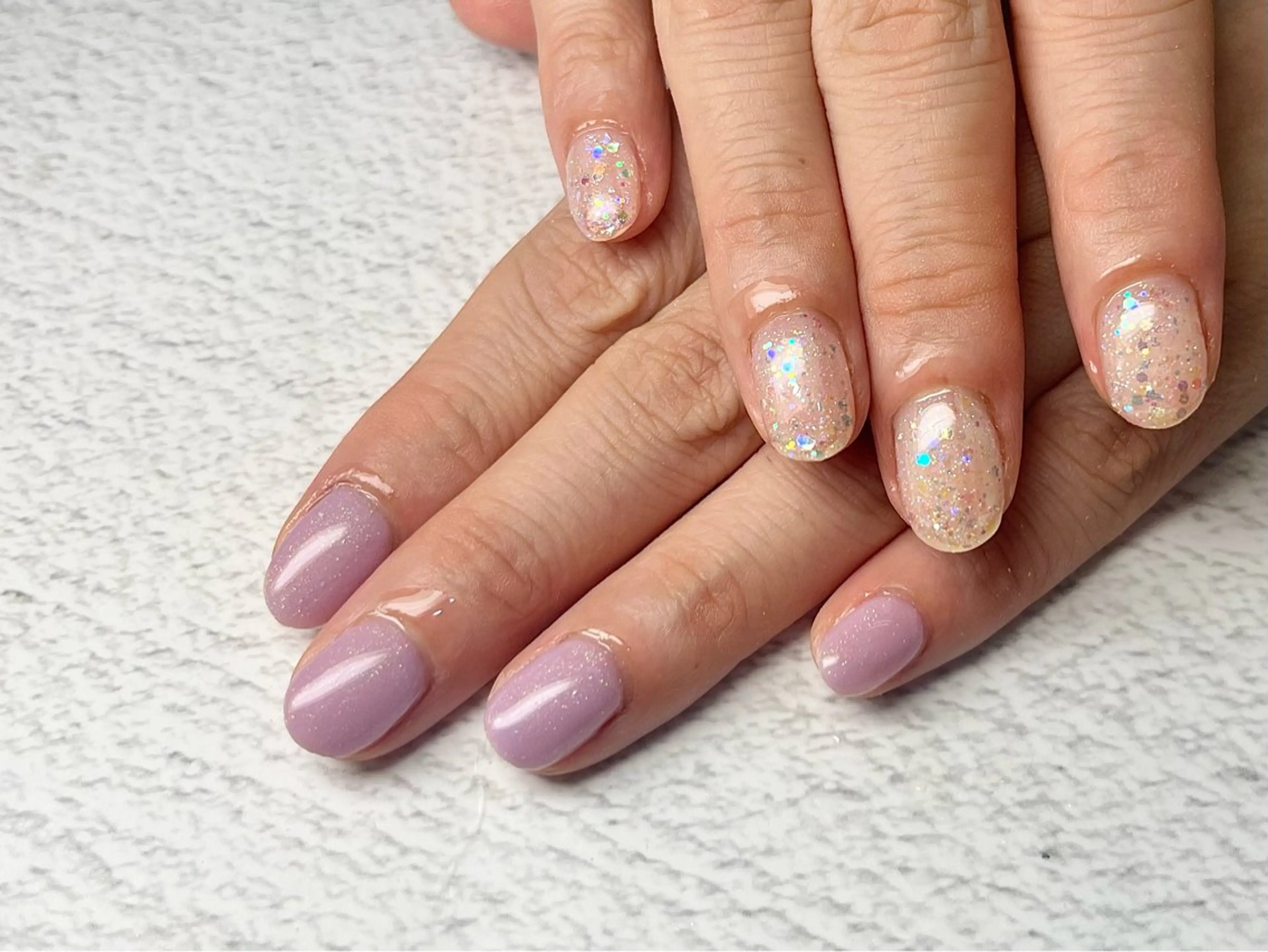 ネイル ラメ(グリッター) ワンカラーネイル Queen nail 北堀江 ASUKAのネイルデザイン