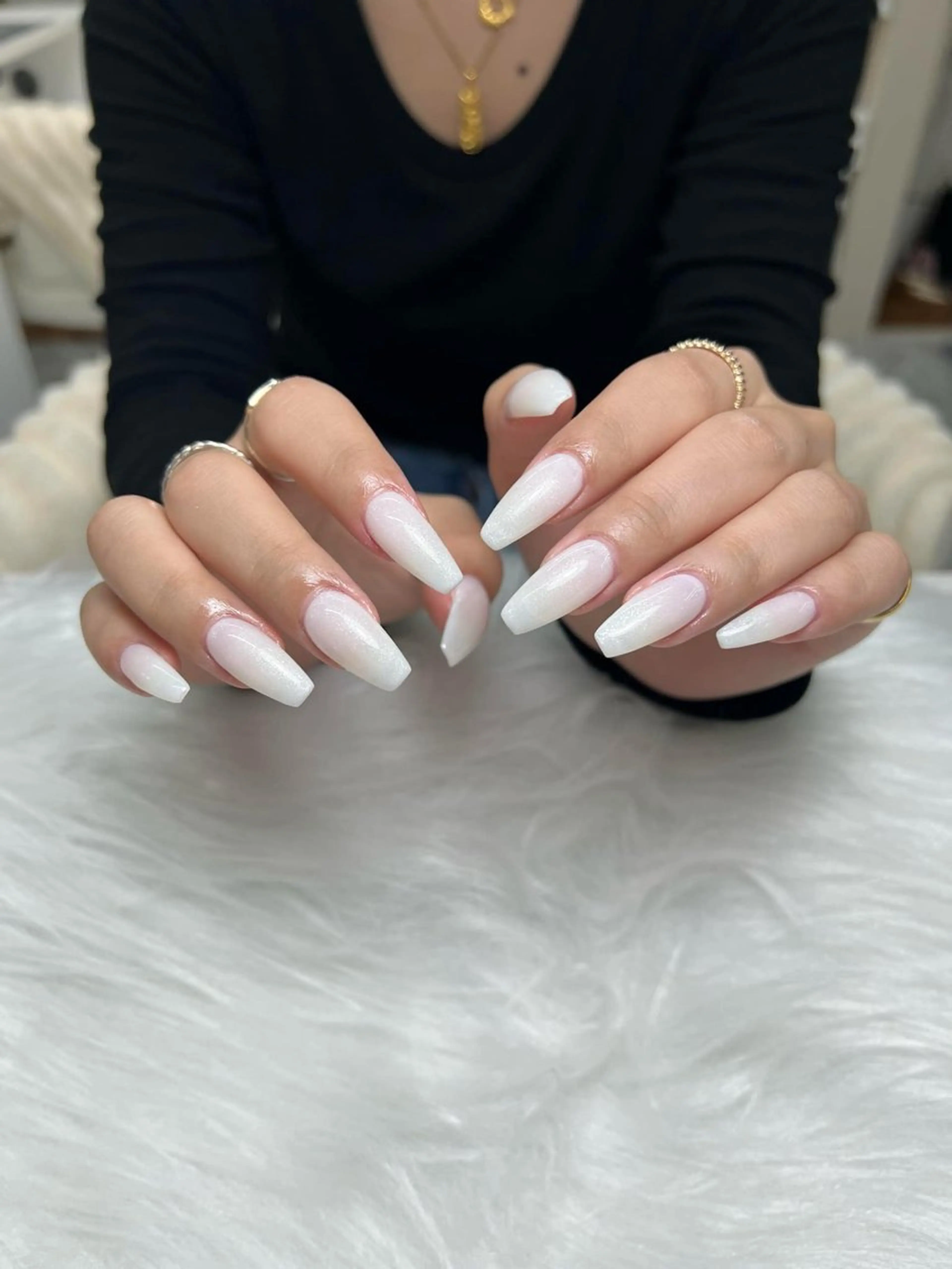ネイル 長さ出し フットネイル フレンチネイル ジェルネイル ガラスフレンチ ハンドネイル ハンドケア Nova Nail Salonのネイルデザイン