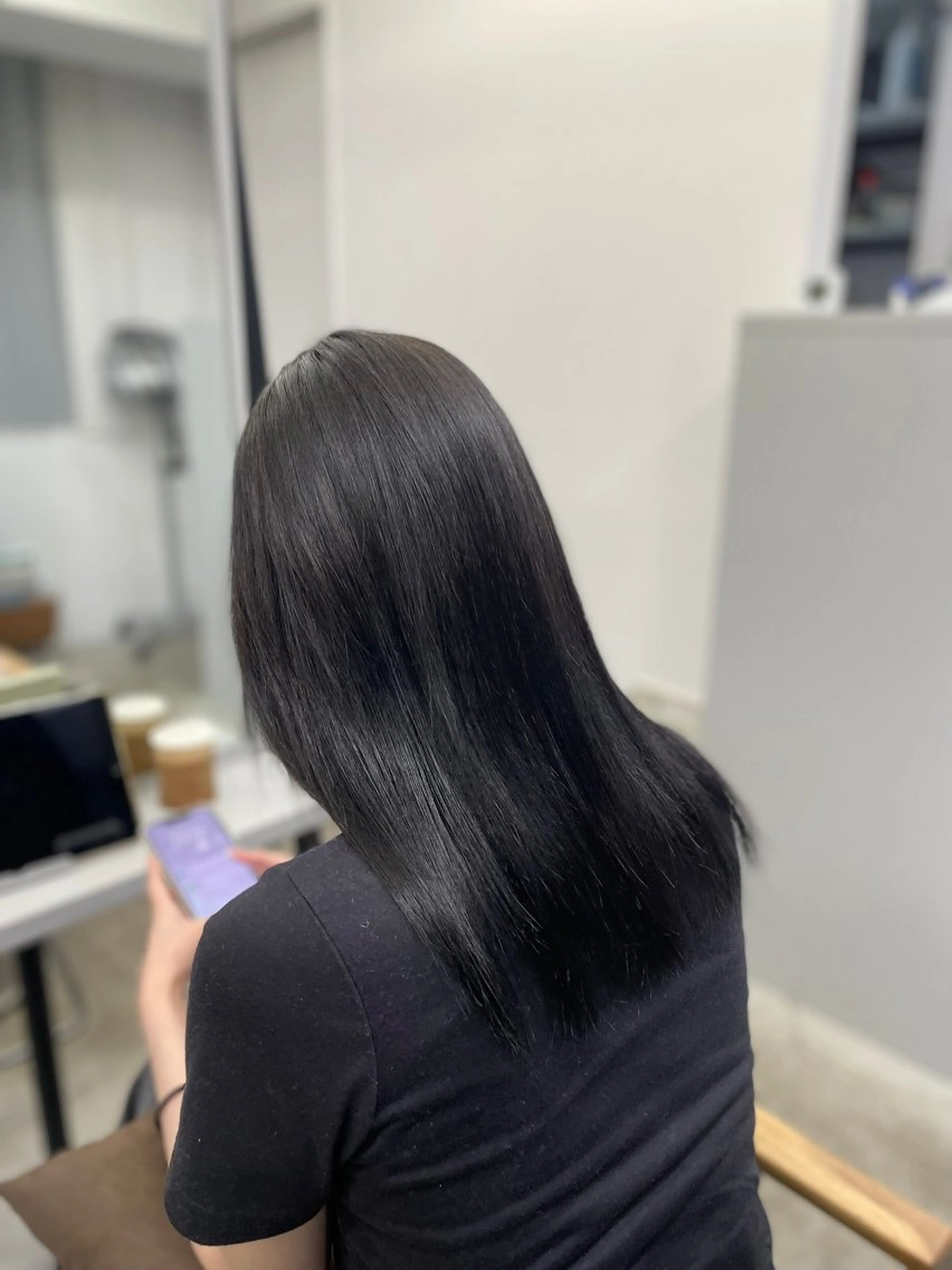 ロング 縮毛矯正 絶対綺麗な暖色カラー 🎯あります✨増渕✨のヘアスタイル