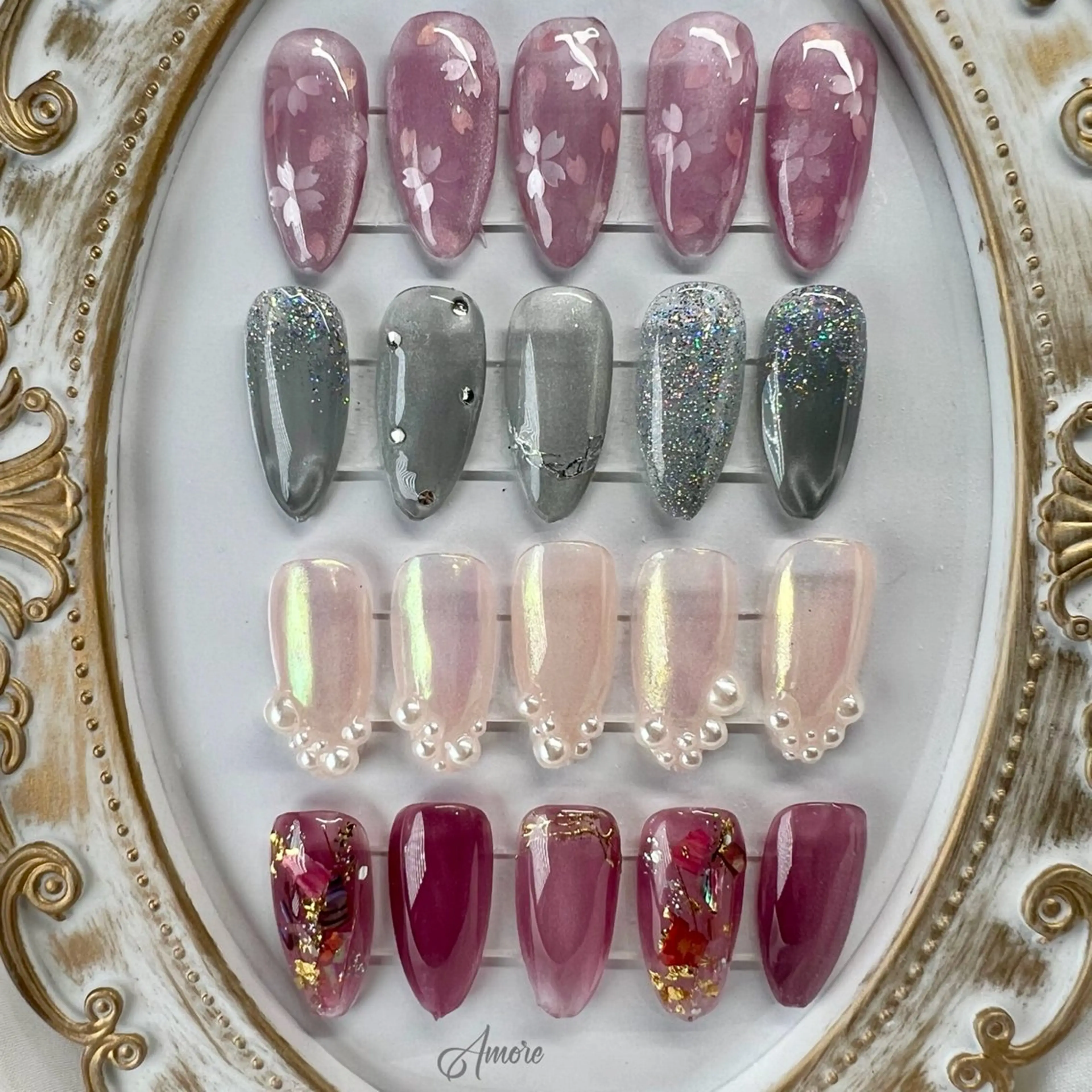 ネイル ジェルネイル キラキラネイル 韓国ネイル パラジェル You kyehwaのネイルデザイン