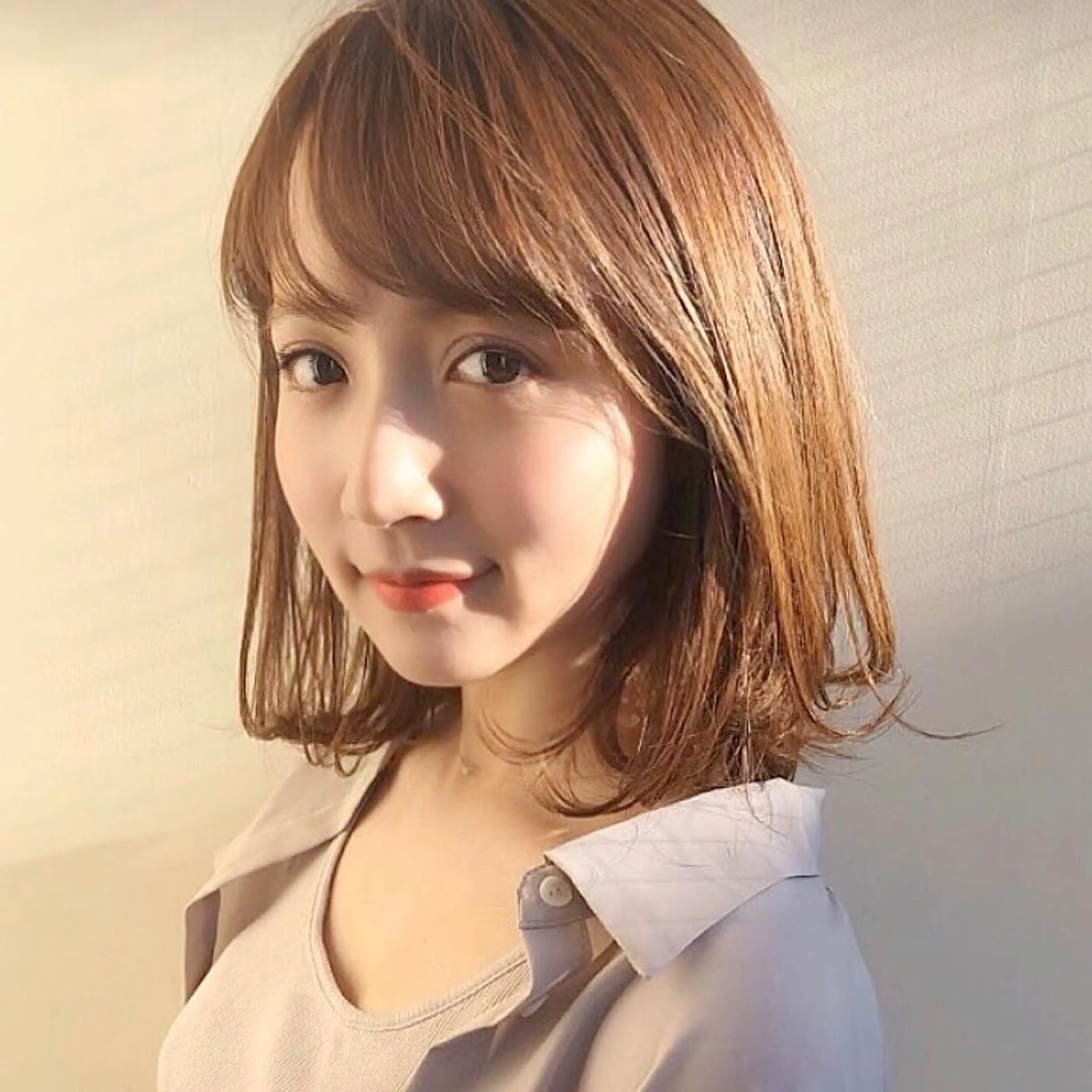 ミディアム カラー パーマ ベージュカラー 透明感カラー ボブ 髪質改善 トリートメント 💫期間限定価格💫 似合わせカット🧚のヘアスタイル