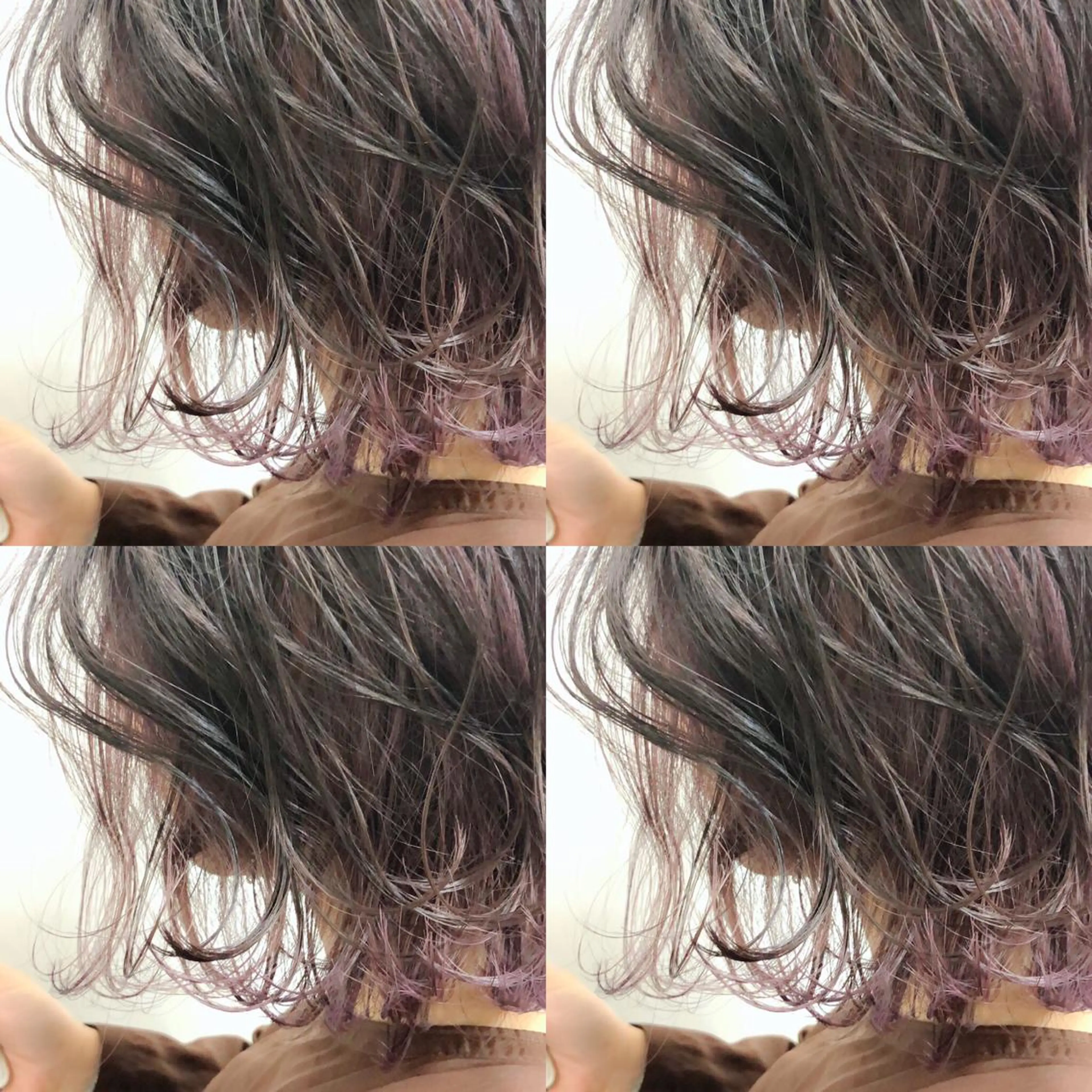 ショート カラー ハイライトカラー ラベンダーカラー ハイライト 外ハネヘア ブリーチ👩‍🦳/ ‪✂︎MANAMIのヘアスタイル