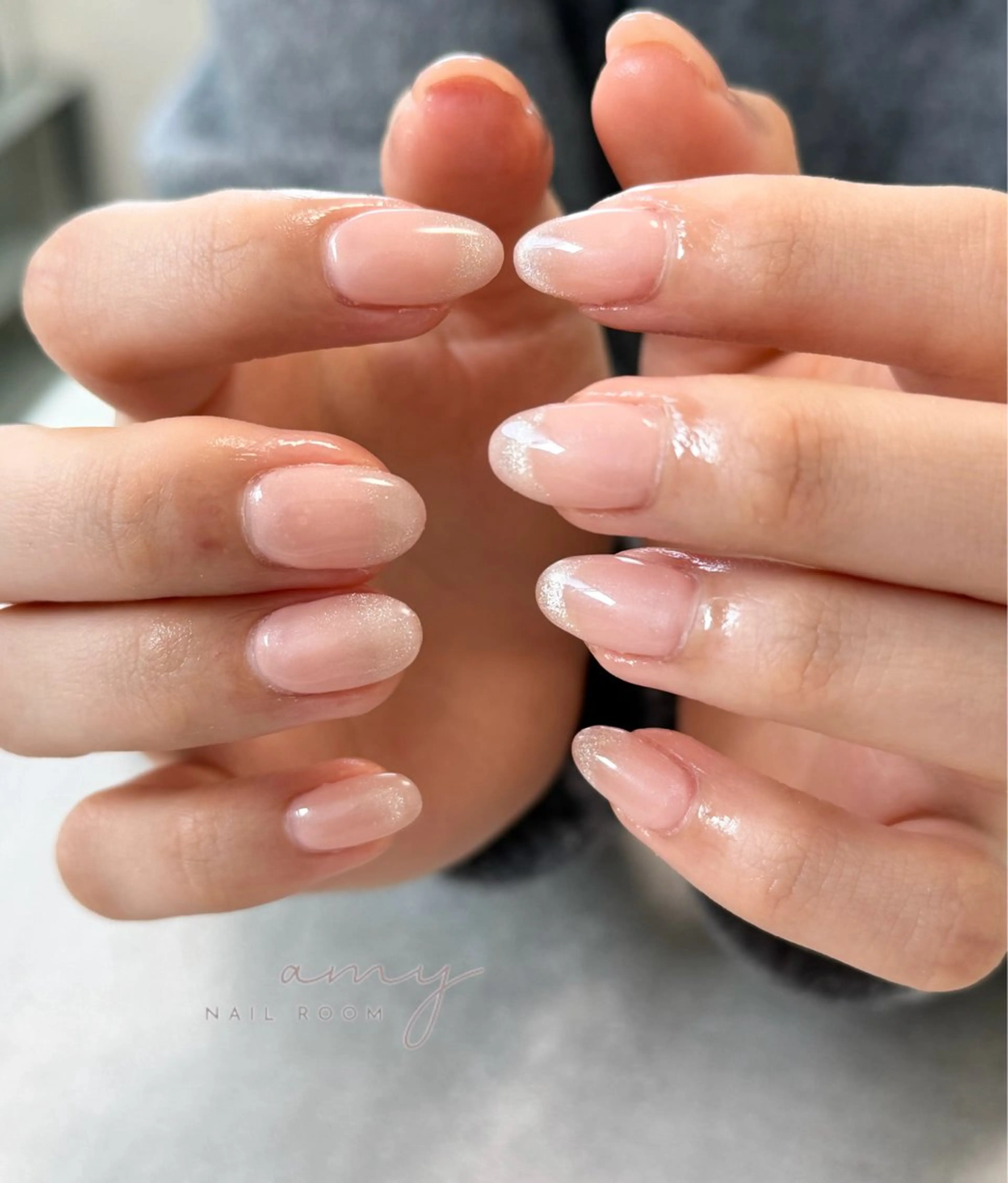 ネイル ジェルネイル マグネットネイル オフィスネイル パラジェル シンプルネイル nailroom amyのネイルデザイン
