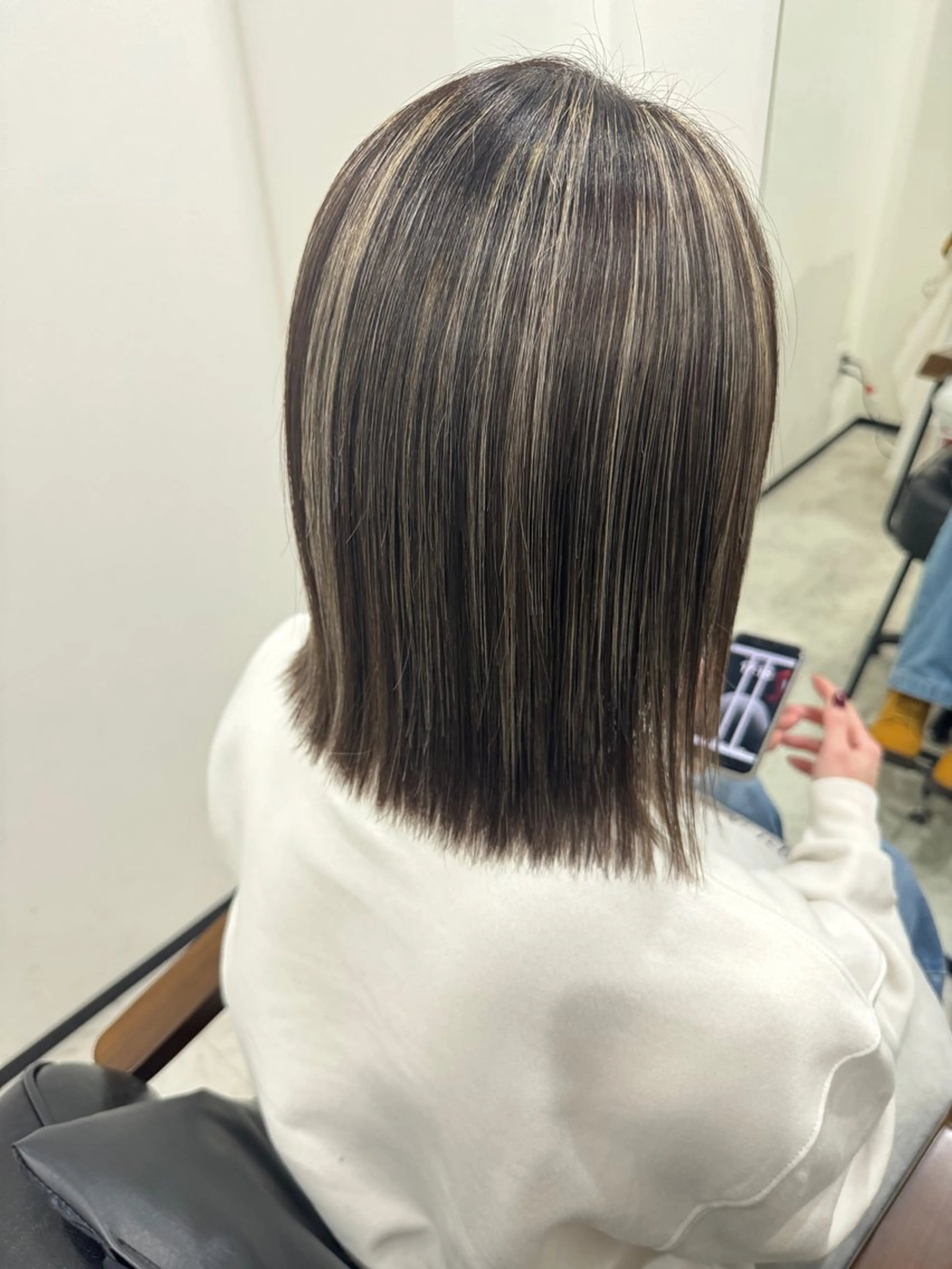 ミディアム カラー カット ヘアカラー トリートメント ヒラガカナ▼ ECLAT HAIRのヘアスタイル