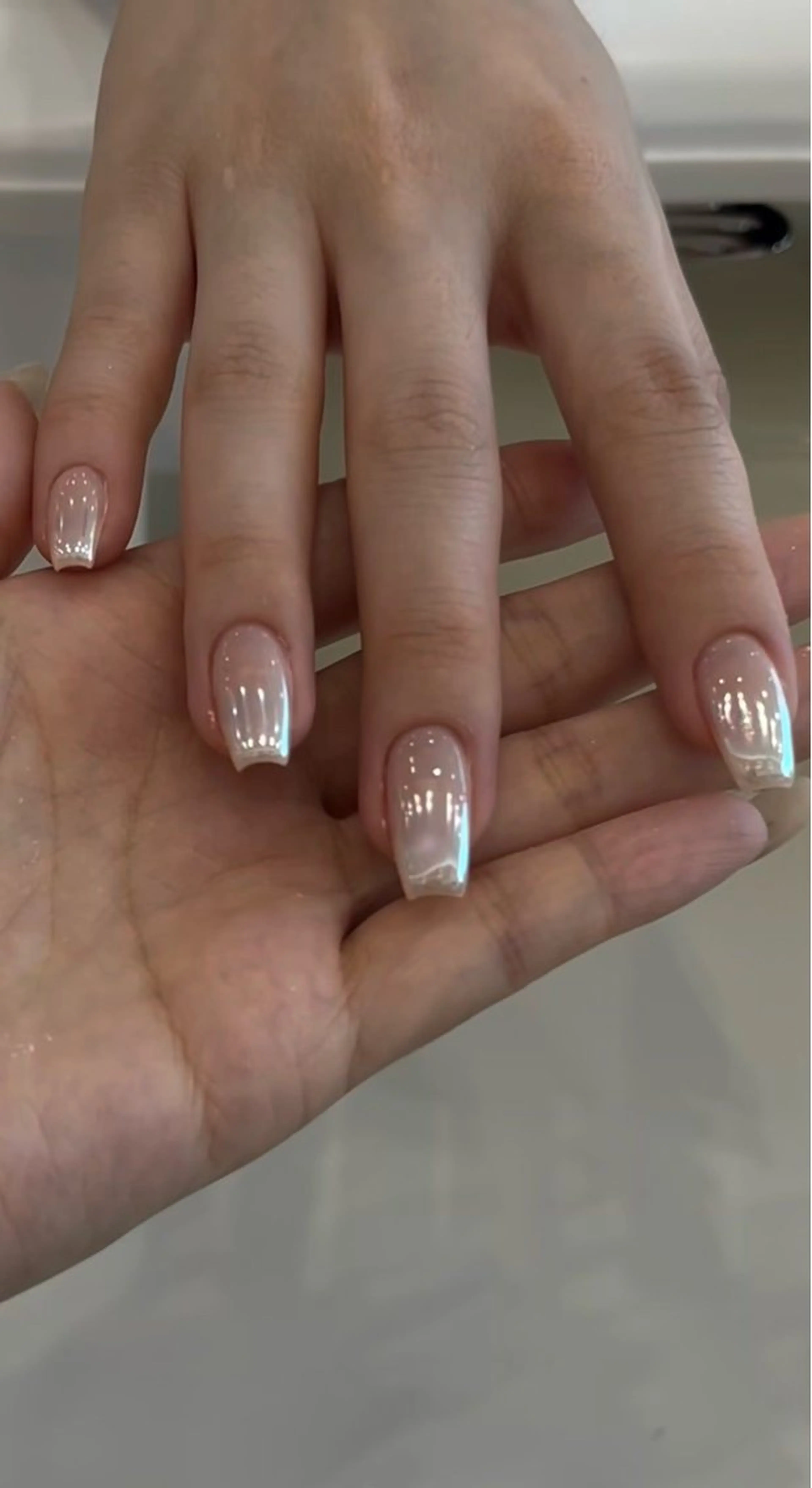 ネイル 韓国ネイル 持ち込み ニュアンスネイル ネイルチップ 冬ネイル RINN ANA.CHUOのネイルデザイン