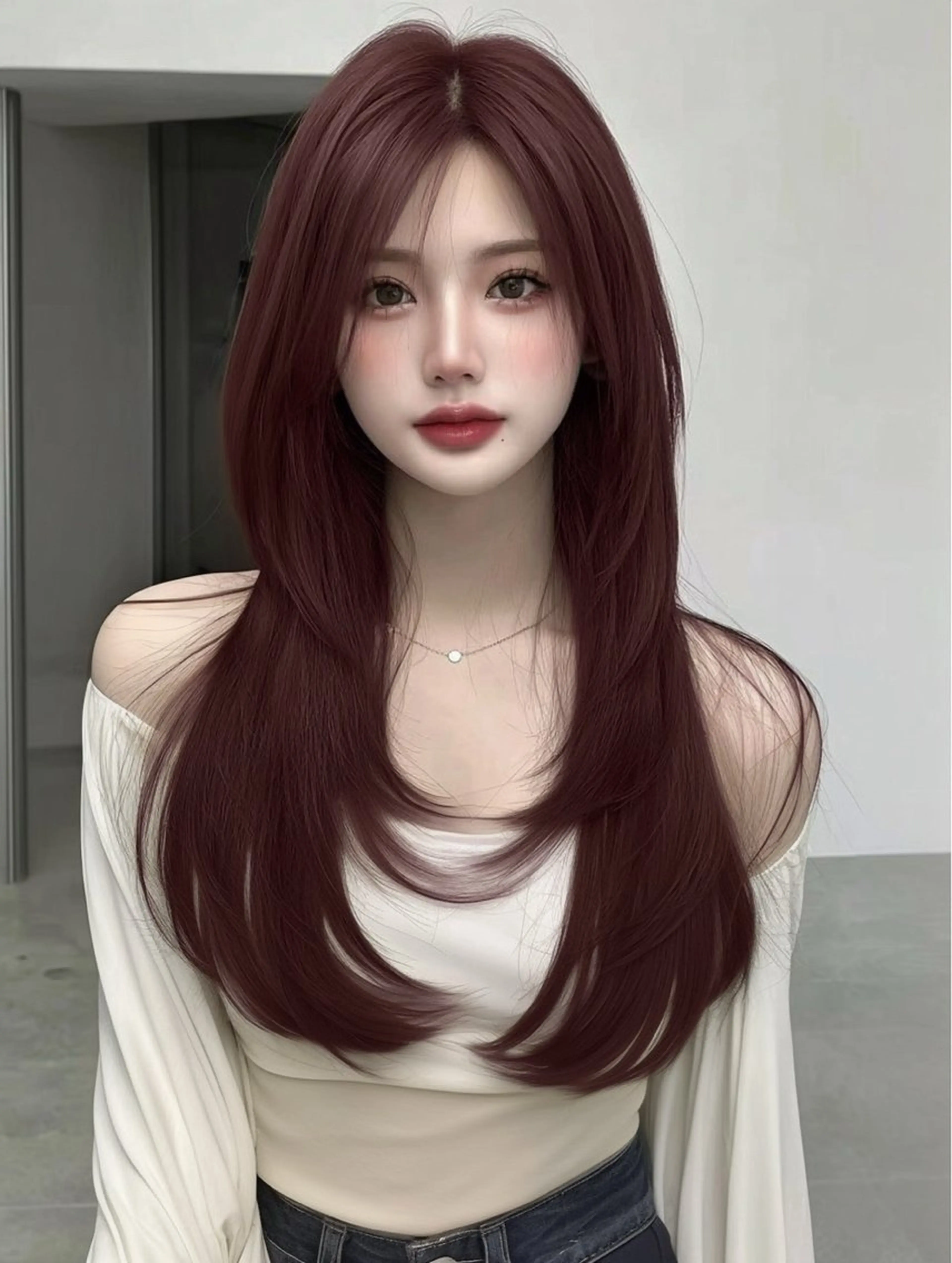 ロング カラー 似合わせカット カット ヘアカラー 渋谷韓国ヘア🇰🇷 SAYAKA🩶ᩚのヘアスタイル