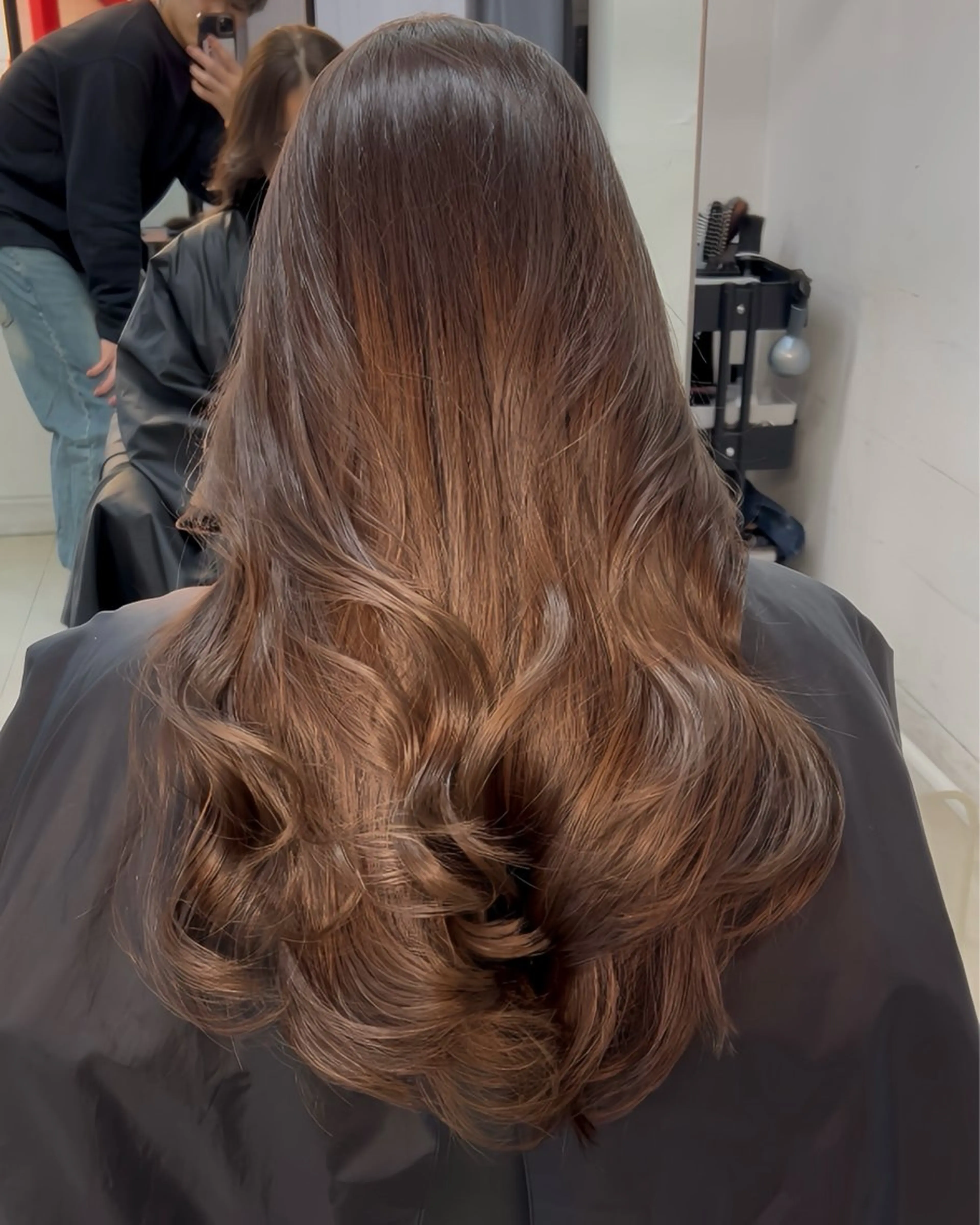 ロング カラー 透明感カラー 韓国風ヘア レイヤーカット カット ヘアカラー トリートメント sunc所属・梅田l大人韓国ヘア レイヤー×艶カラーのヘアスタイル