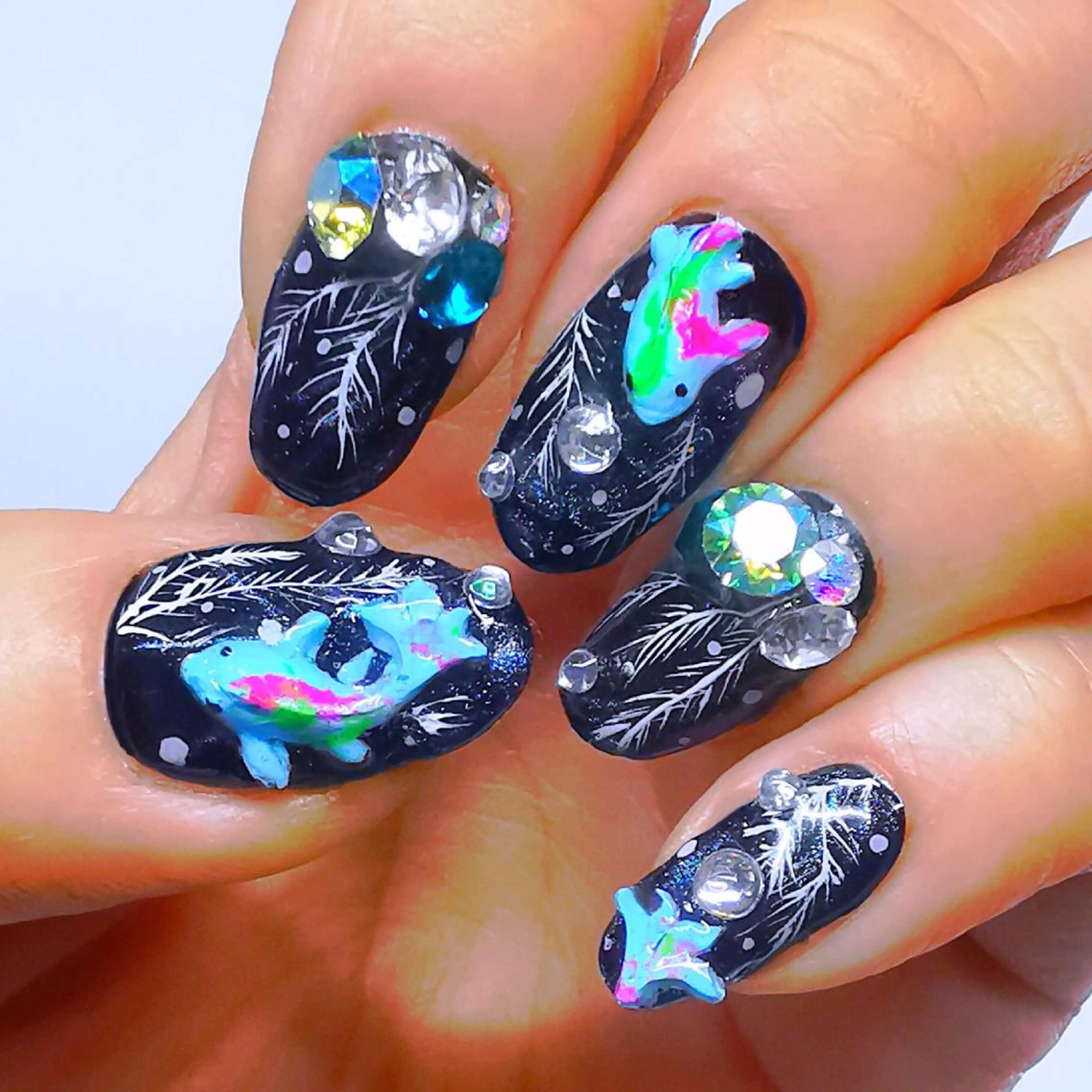 ネイル アートネイル キラキラネイル ル ンのネイルデザイン