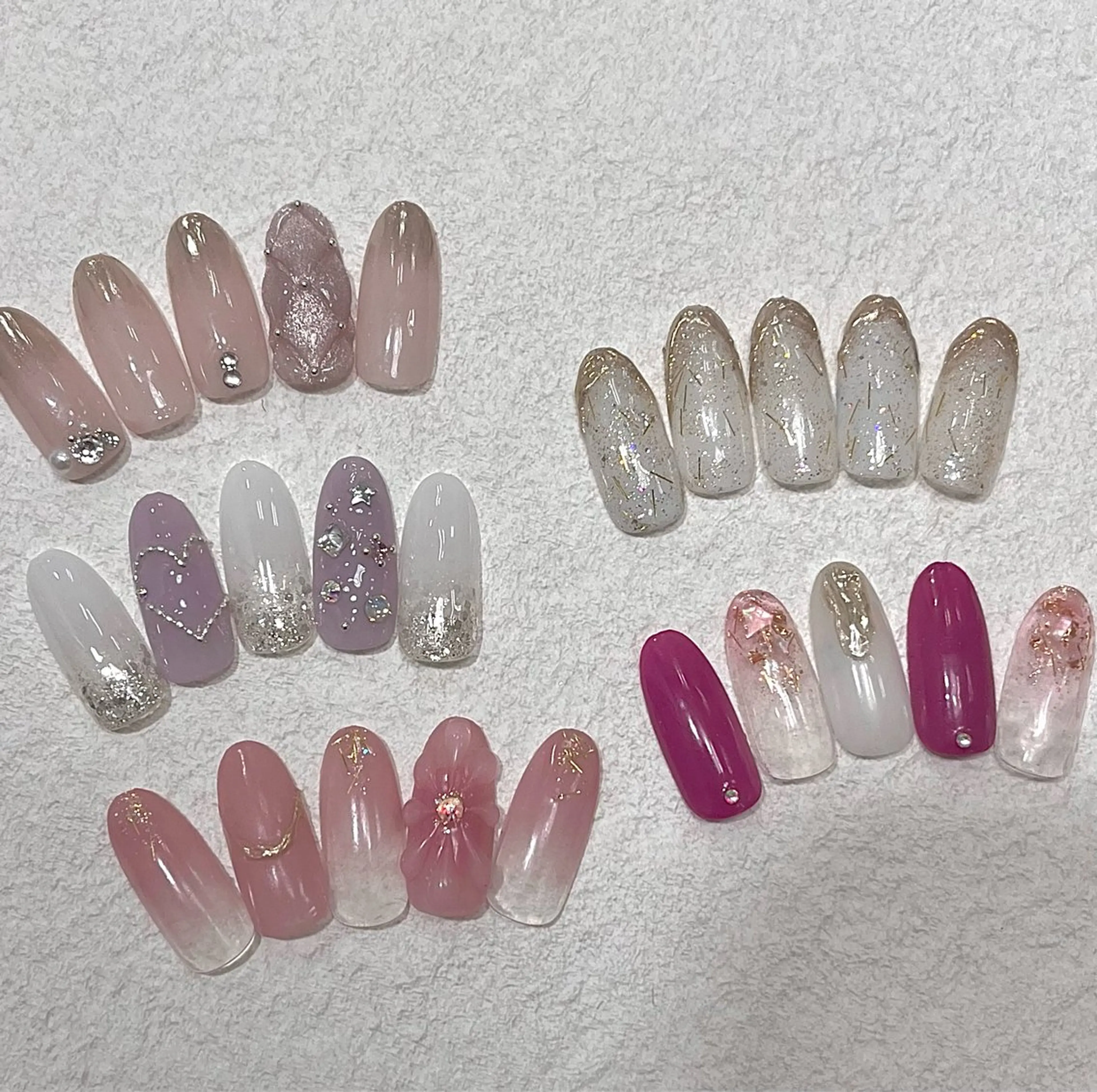 ネイル オーロラネイル チークネイル ガーリー ハート キラキラネイル ハンドネイル para ☀︎ sol by BECK所属・Para Sol nail　Maoのネイルデザイン