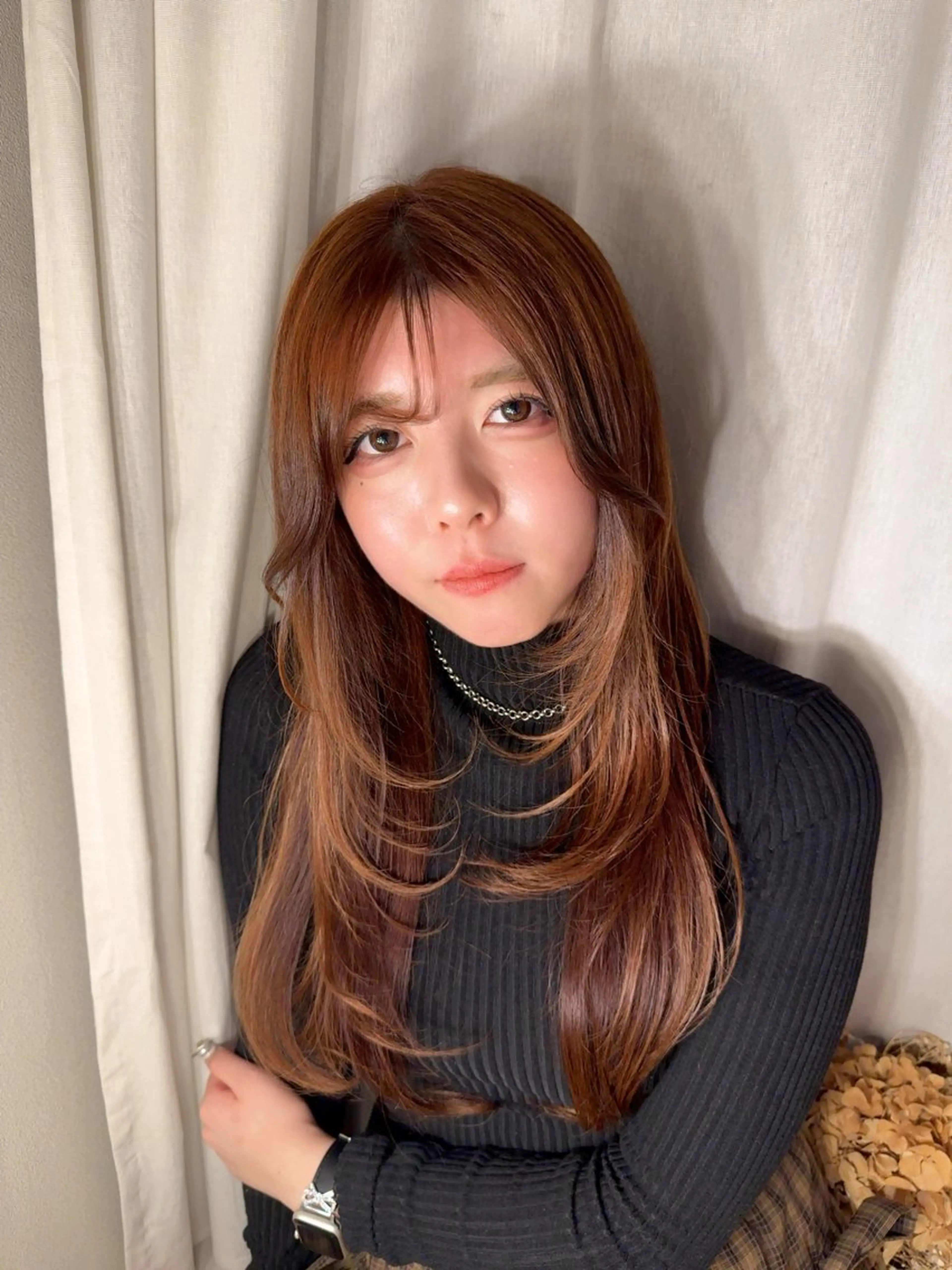 ロング カット ココルアナ所属・ゆう/大阪豊中/海外 カラー/艶カラーのヘアスタイル