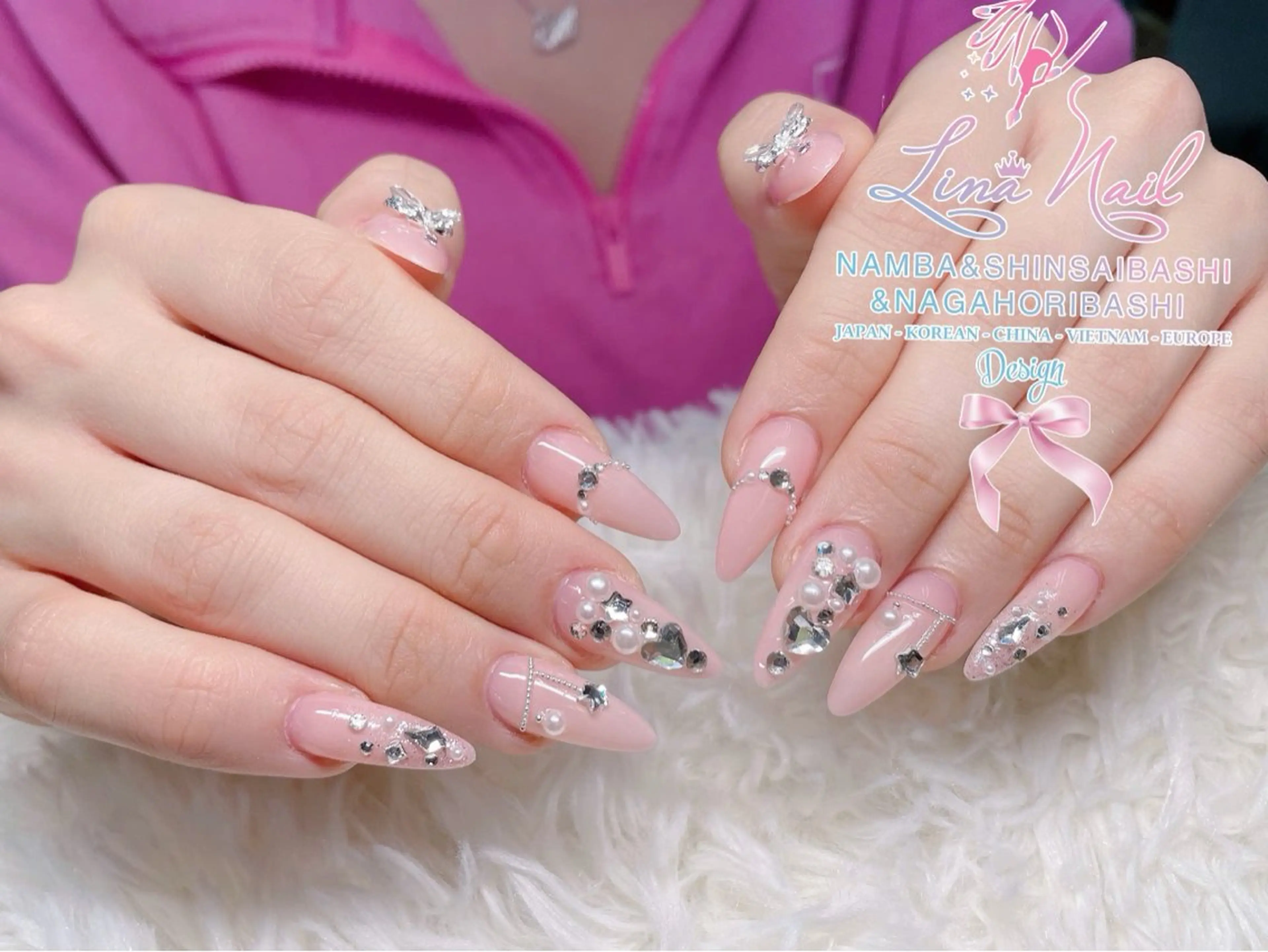 ネイル チークネイル 桜ネイル フラッシュネイル フットネイル ジェルネイル ハンドネイル ７９LINA NAIL 心斎橋店所属・リナネイル アメ村心斎橋店のネイルデザイン