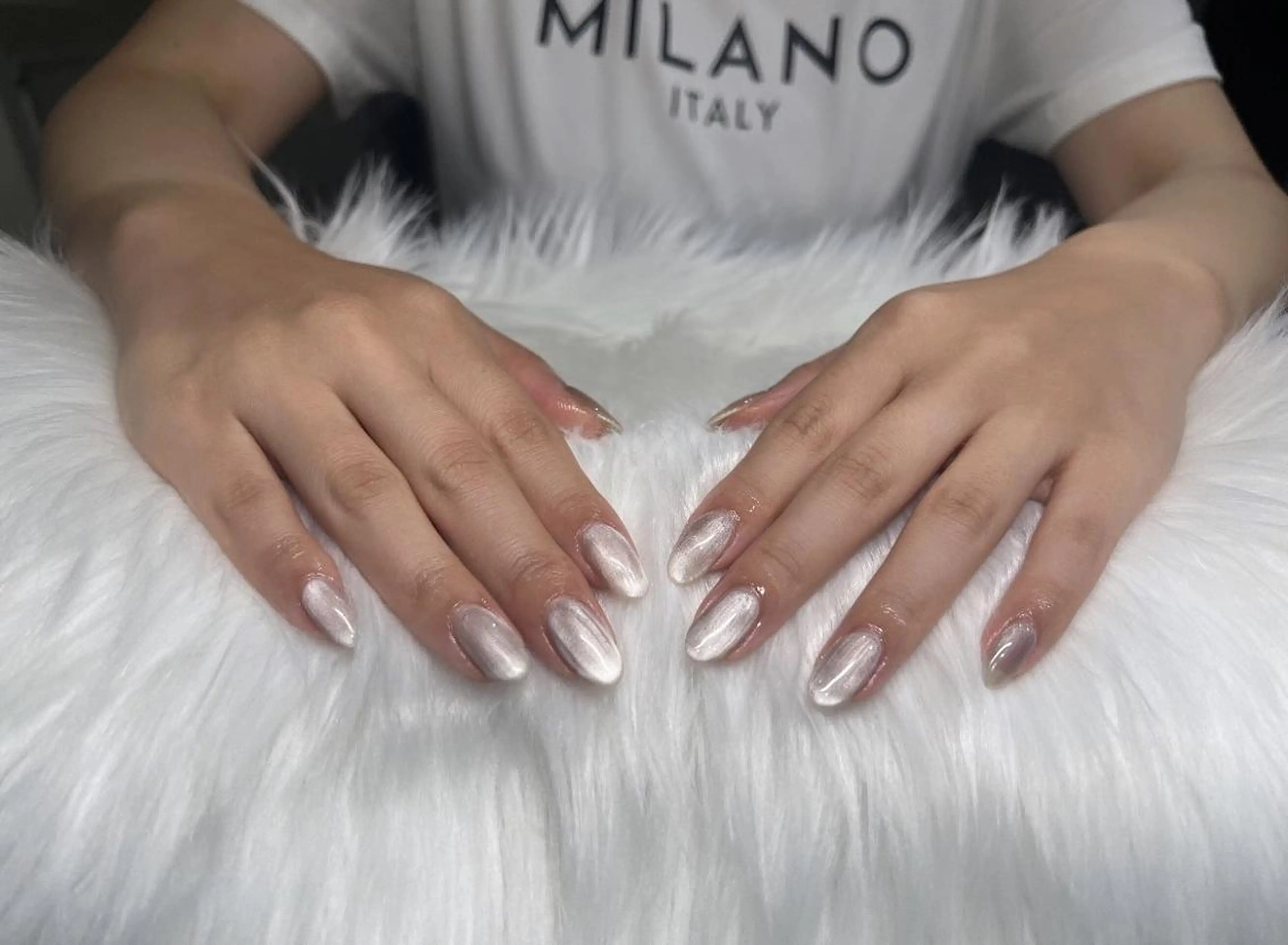 ネイル マグネットネイル マグネットワンカラー ワンカラーネイル ピンク ハンドネイル Nail Salon Lindaのネイルデザイン