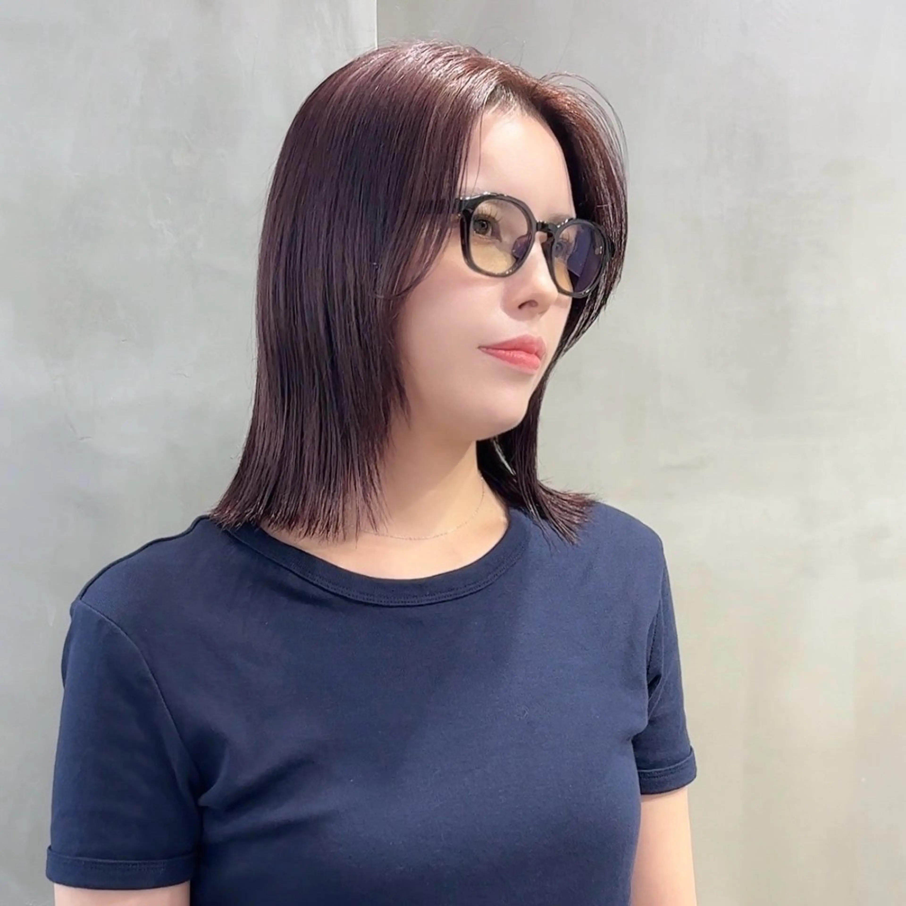 ミディアム カラー ブラウンカラー 酸性ストレート The Path ARENのヘアスタイル