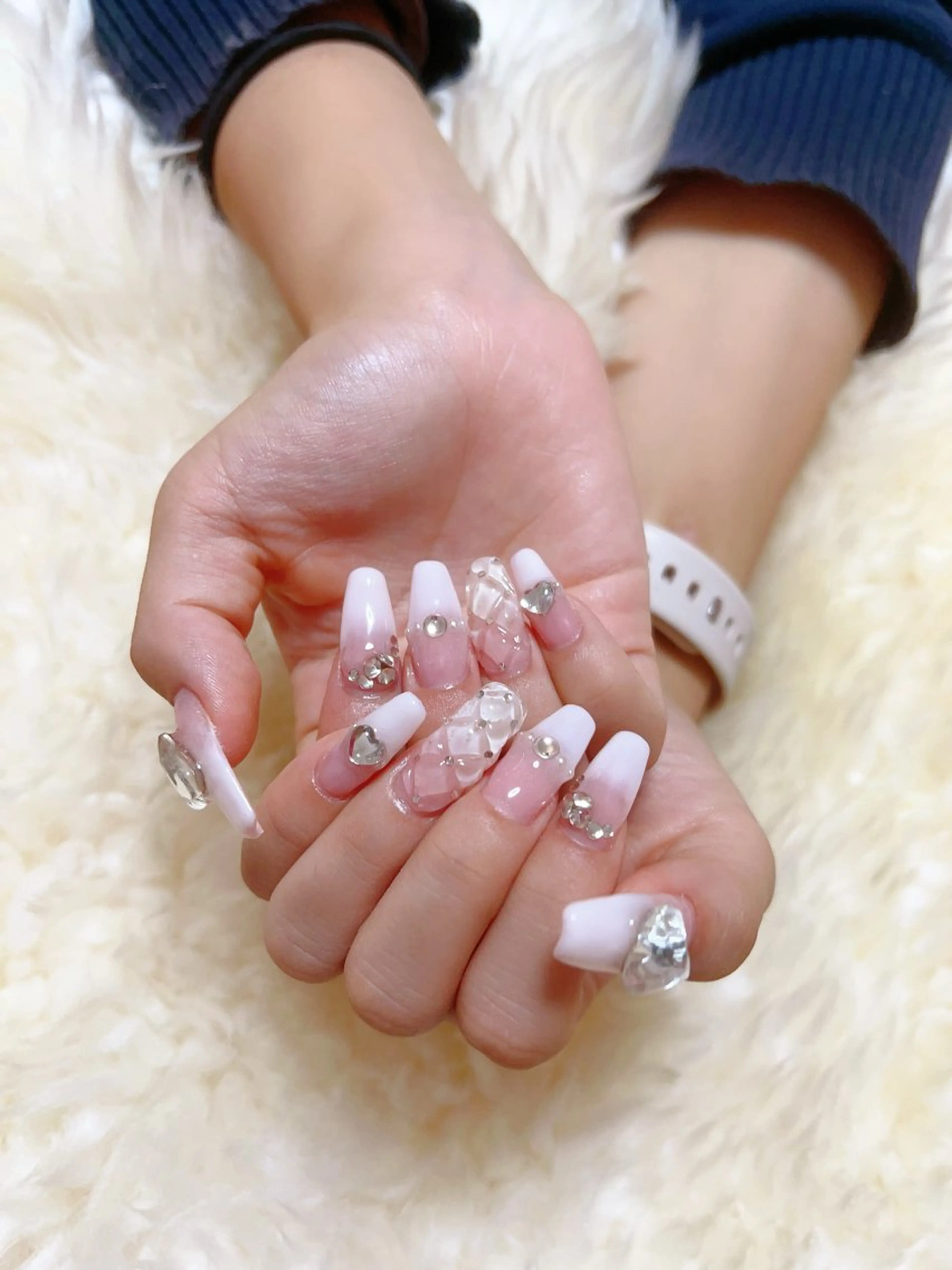 ロング ハンドネイル ハンドケア 💜MIYA nail川崎店のネイルデザイン
