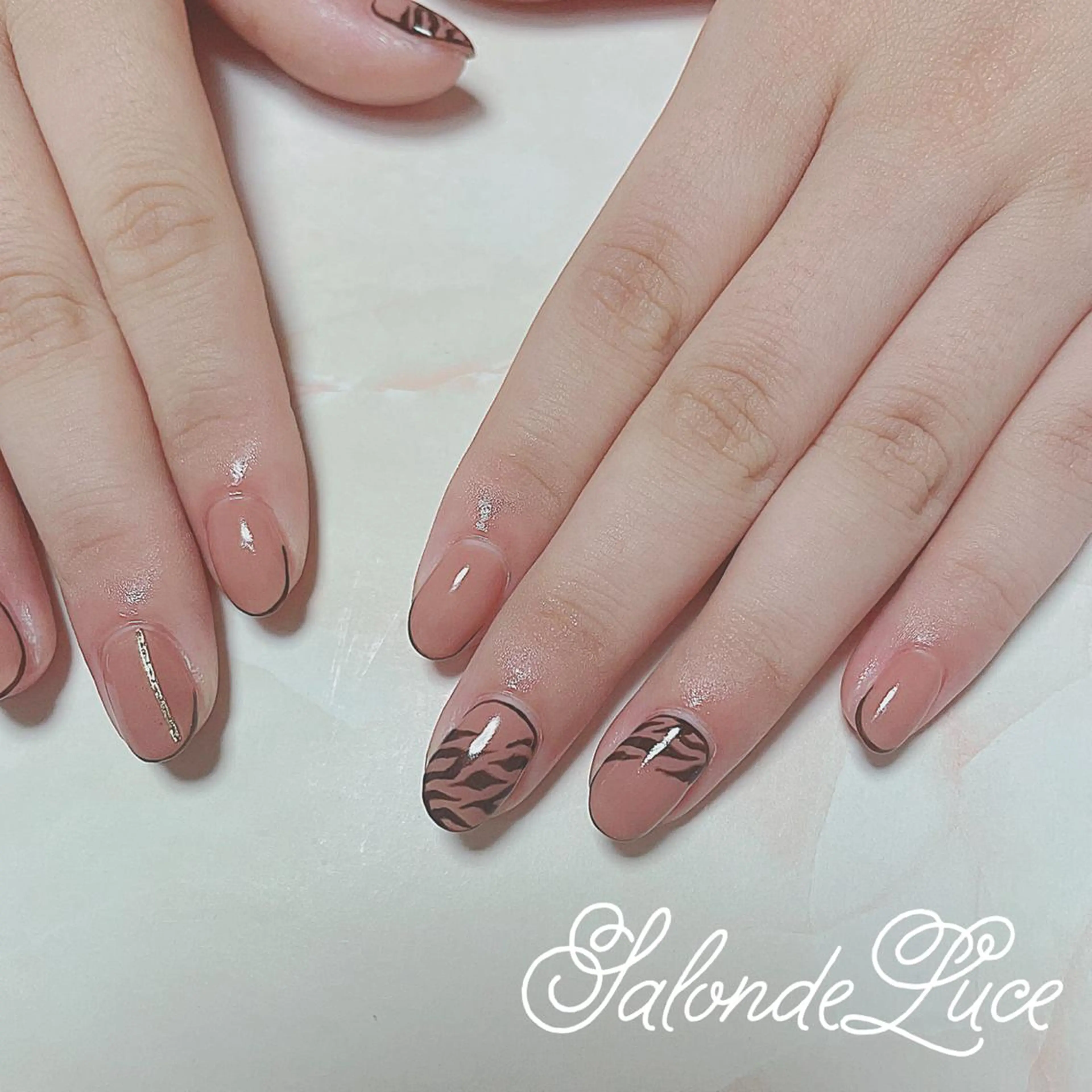 ネイル アニマル柄 Salon de Luceのネイルデザイン