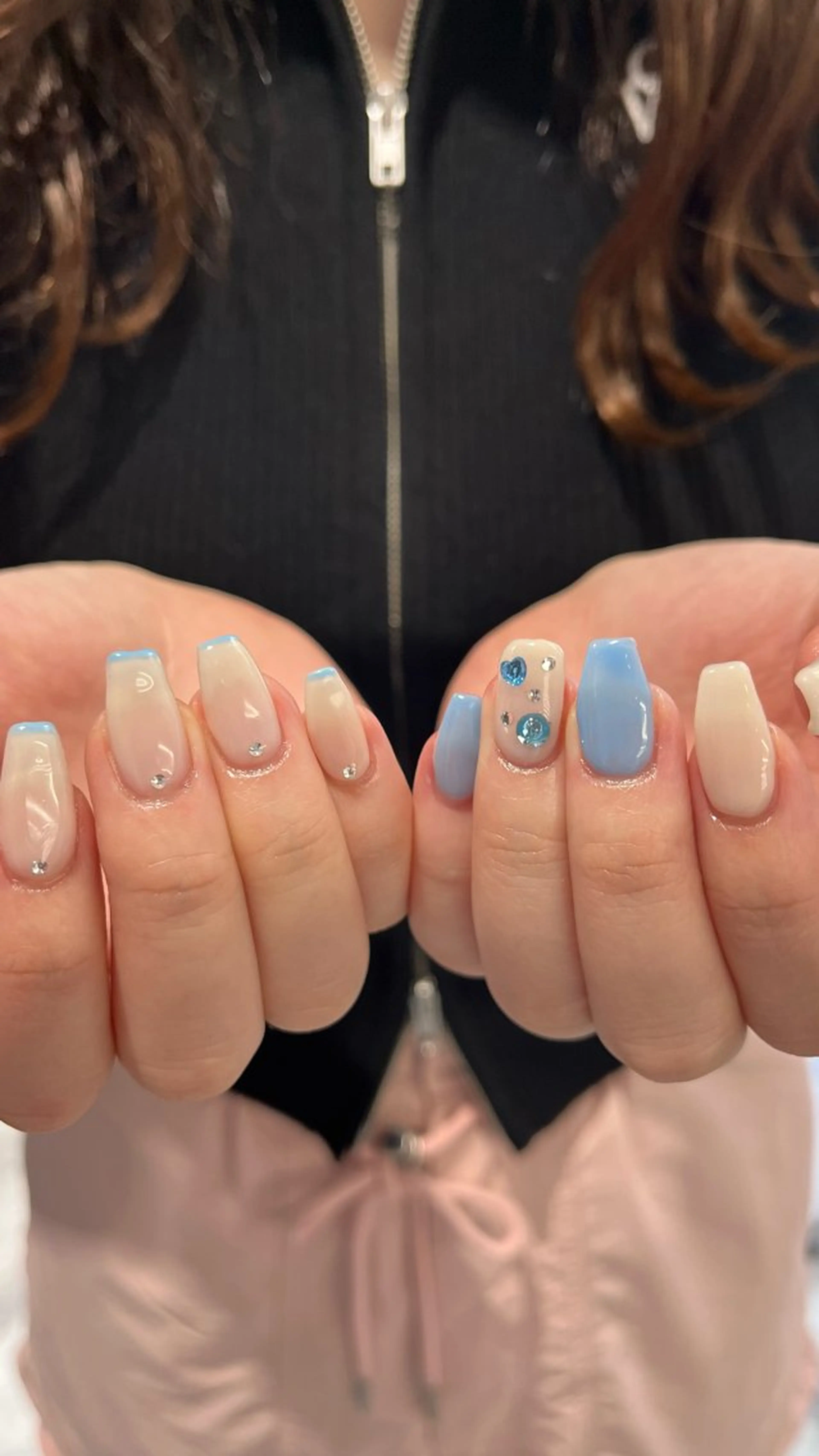 ネイル 長さ出し フレンチネイル ジェルネイル ガーリー グラデーション mai🤍縮毛酸性ス トレート/アイリストのヘアスタイル