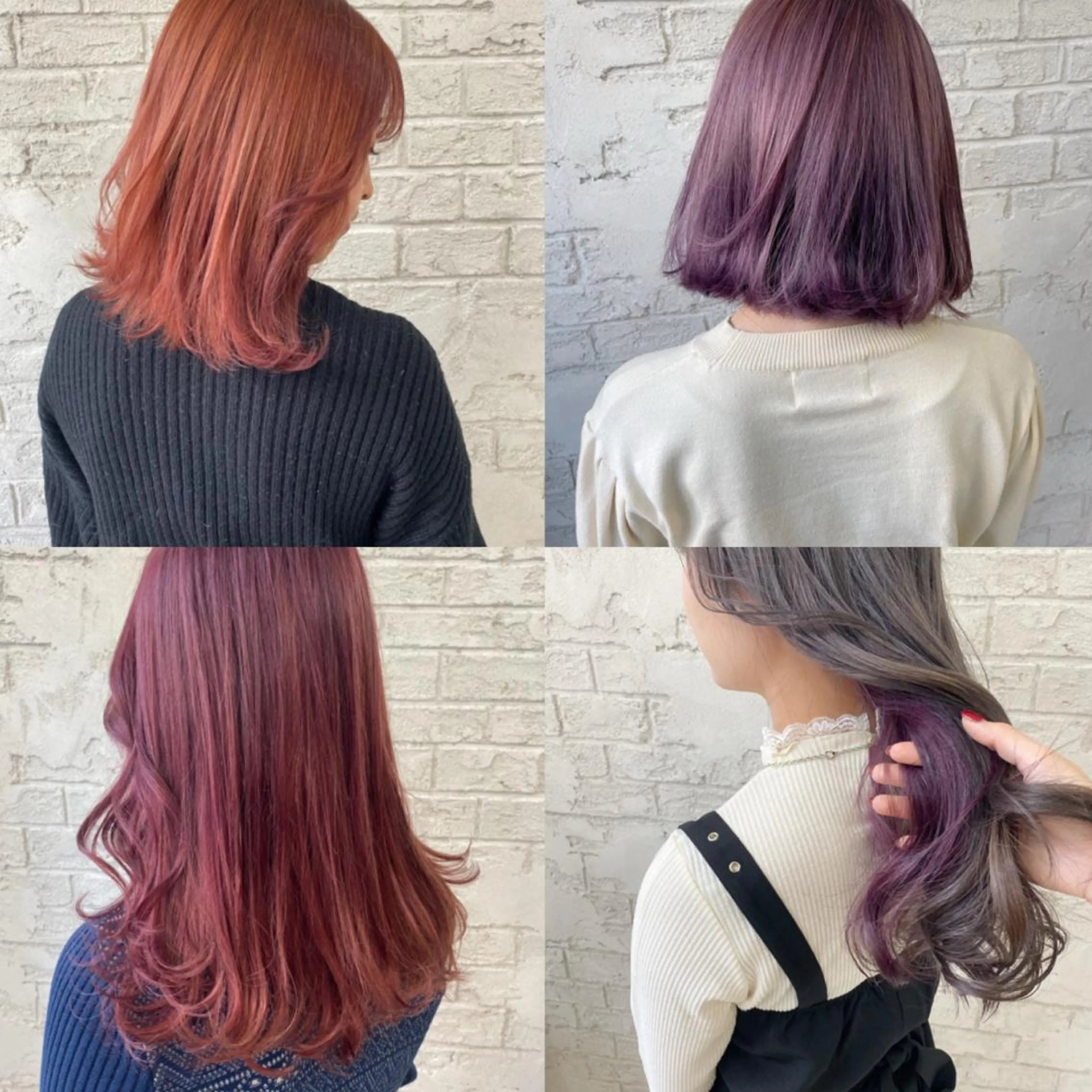 ロング カラー オリーブ/アッシュ やわらか透明感カラーのヘアスタイル