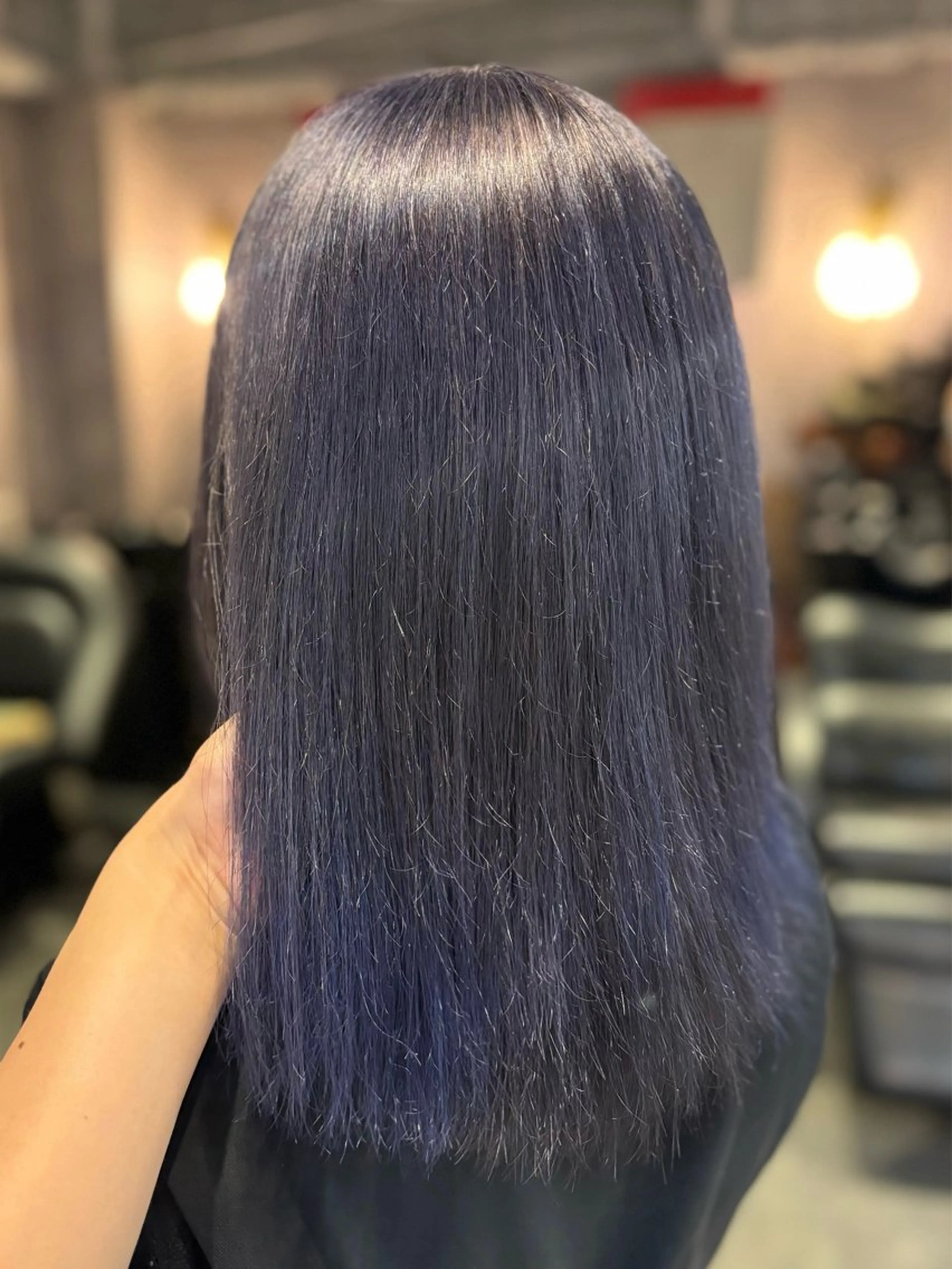 セミロング ヘアカラー 🐈‍⬛momo🐾 ダブルカラーのヘアスタイル