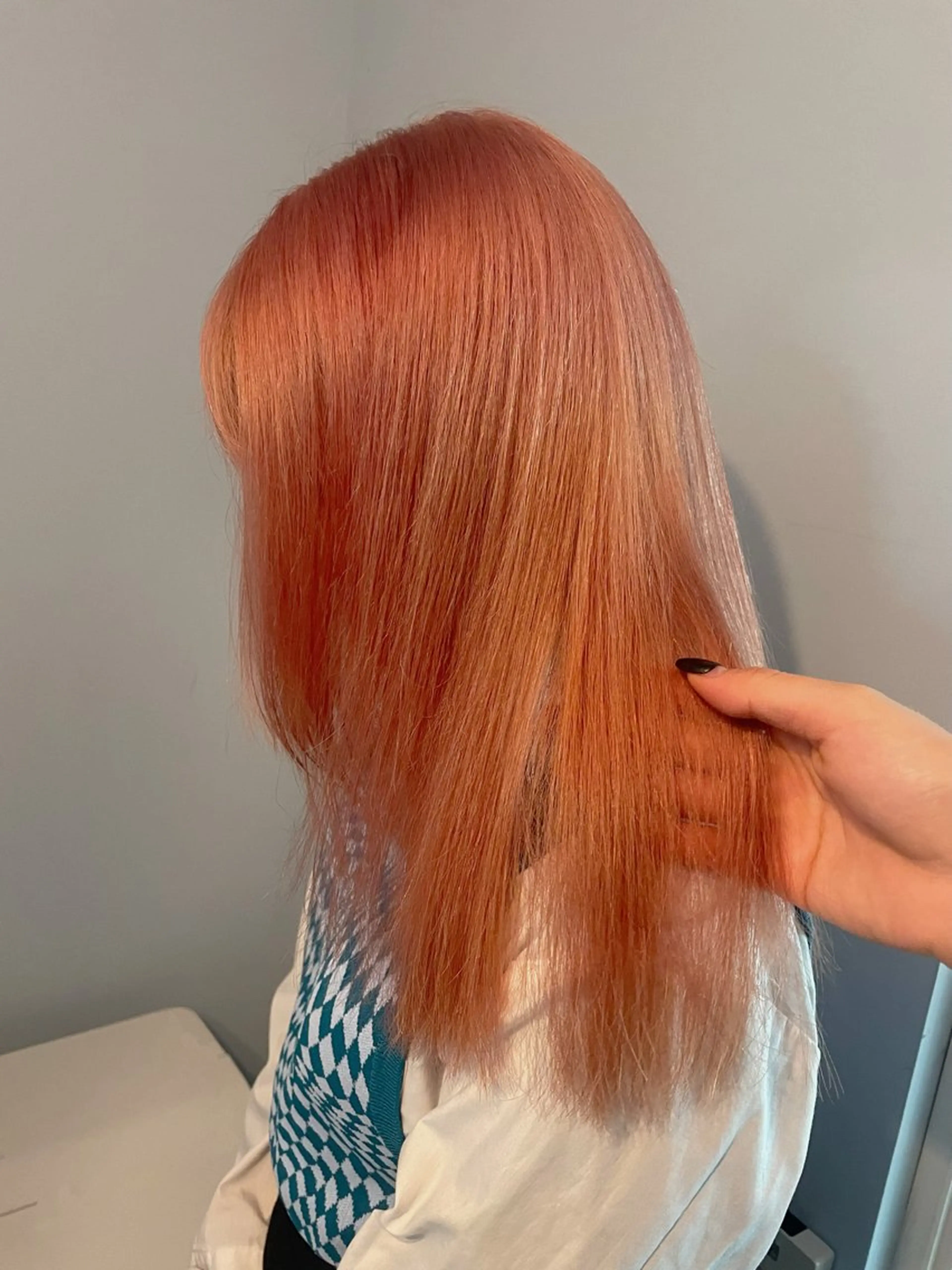 ミディアム カラー ヘアカラー トリートメント カットモデル/ ハイトーン/ゆうあのヘアスタイル