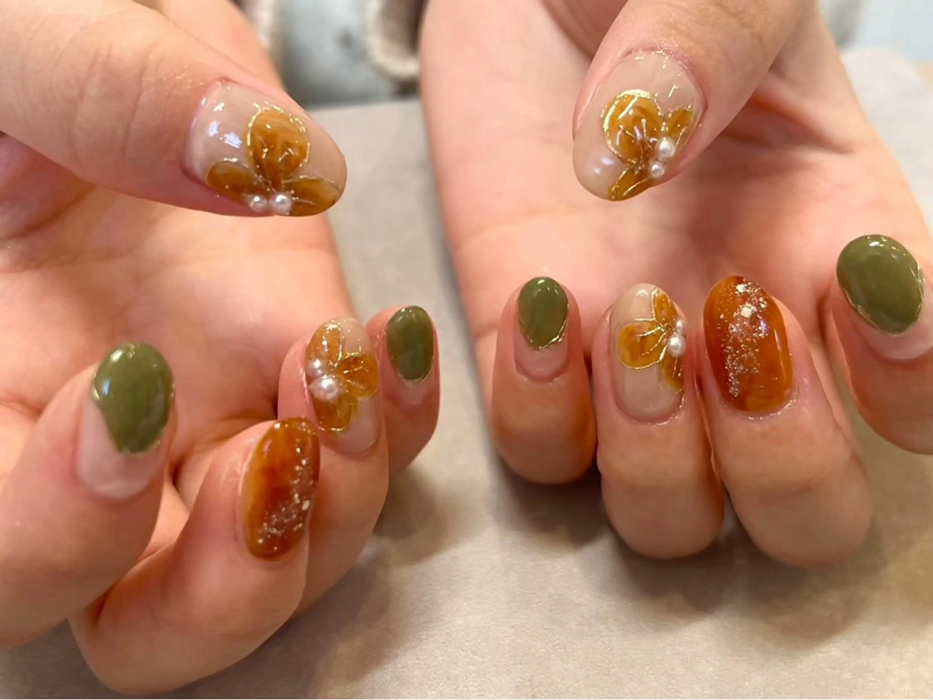 ネイル べっ甲ネイル Ayano ♡のネイルデザイン