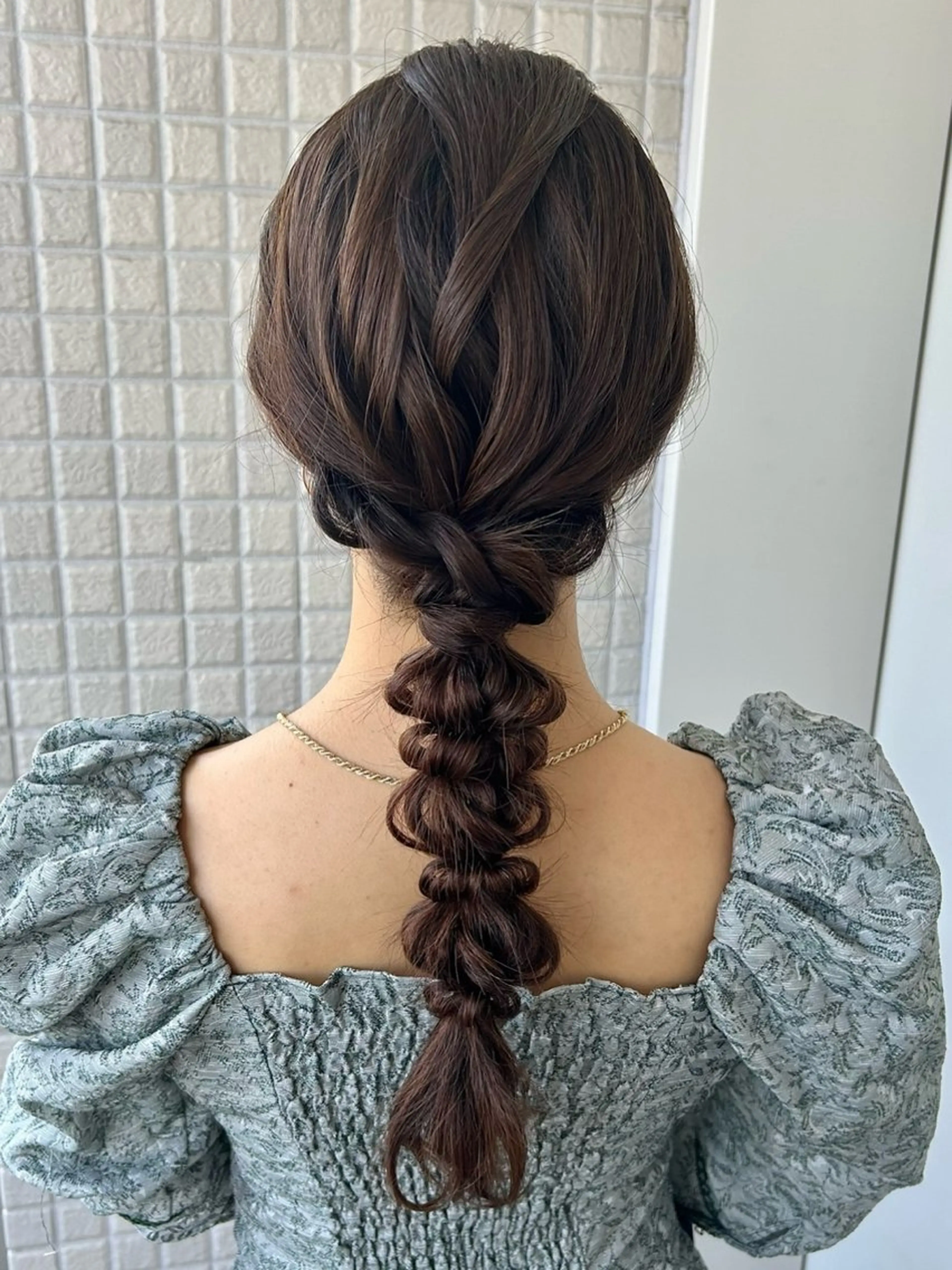 セミロング ヘアアレンジ 成人式 結婚式・ブライダル 卒業式のヘアスタイル 艶カラー/縮毛矯正/ ケア/アレンジ/桜悠のヘアスタイル