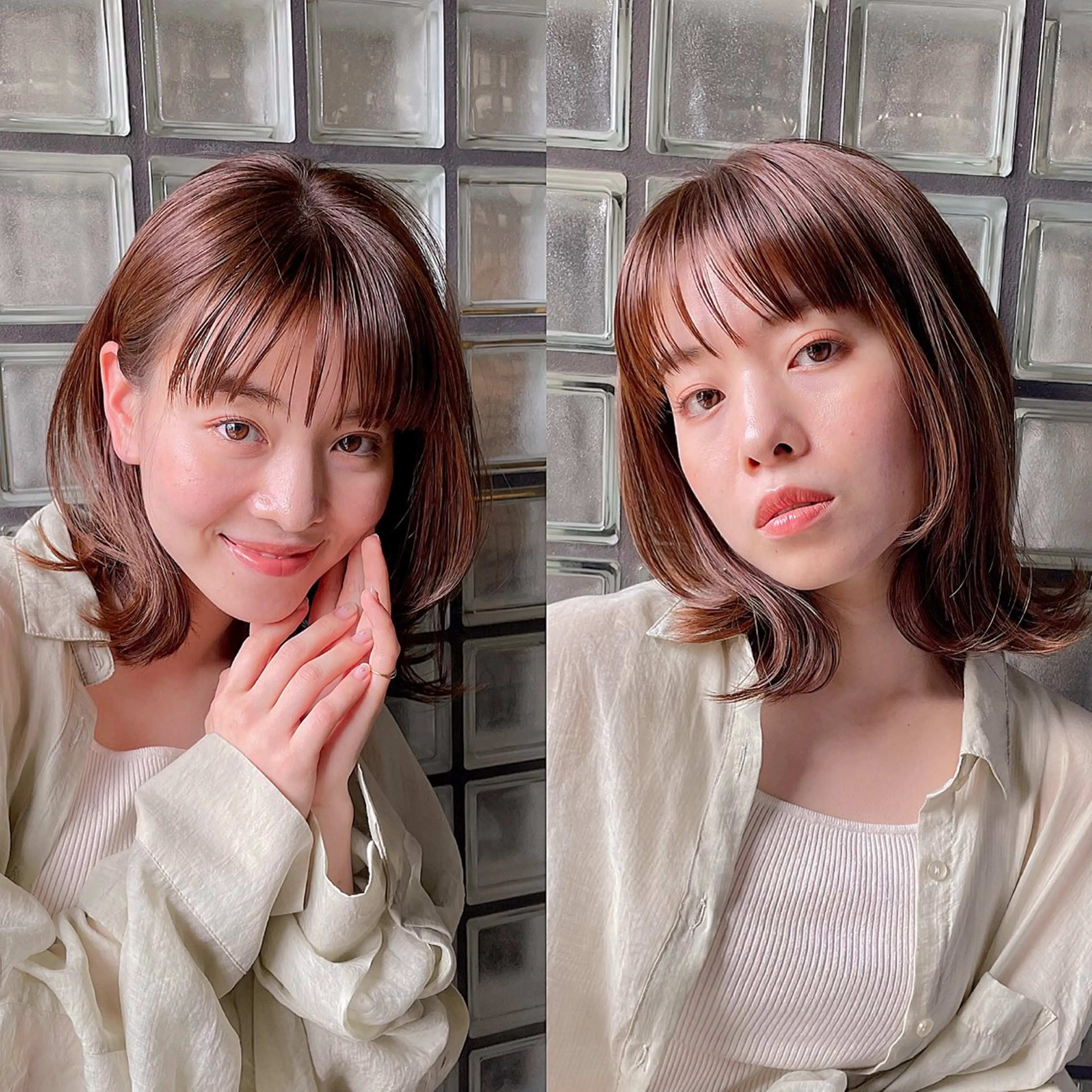 パーマ ボブ/ミディアム 親しみやすさ/さくらのヘアスタイル